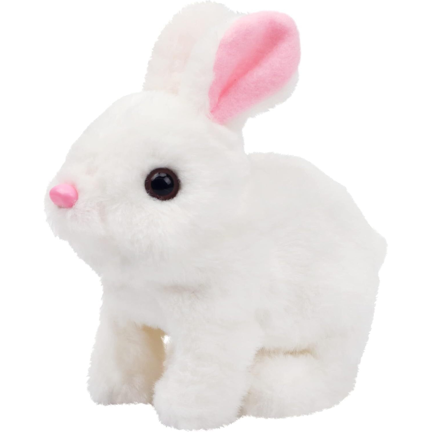 Utpati Hopping Jumping Rabbit Interactive Electronic Pet Plush Bunny Toy With Sounds And Movements Animated Walking Wiggle Ears Twitch Nose Gift For Toddlers Kids