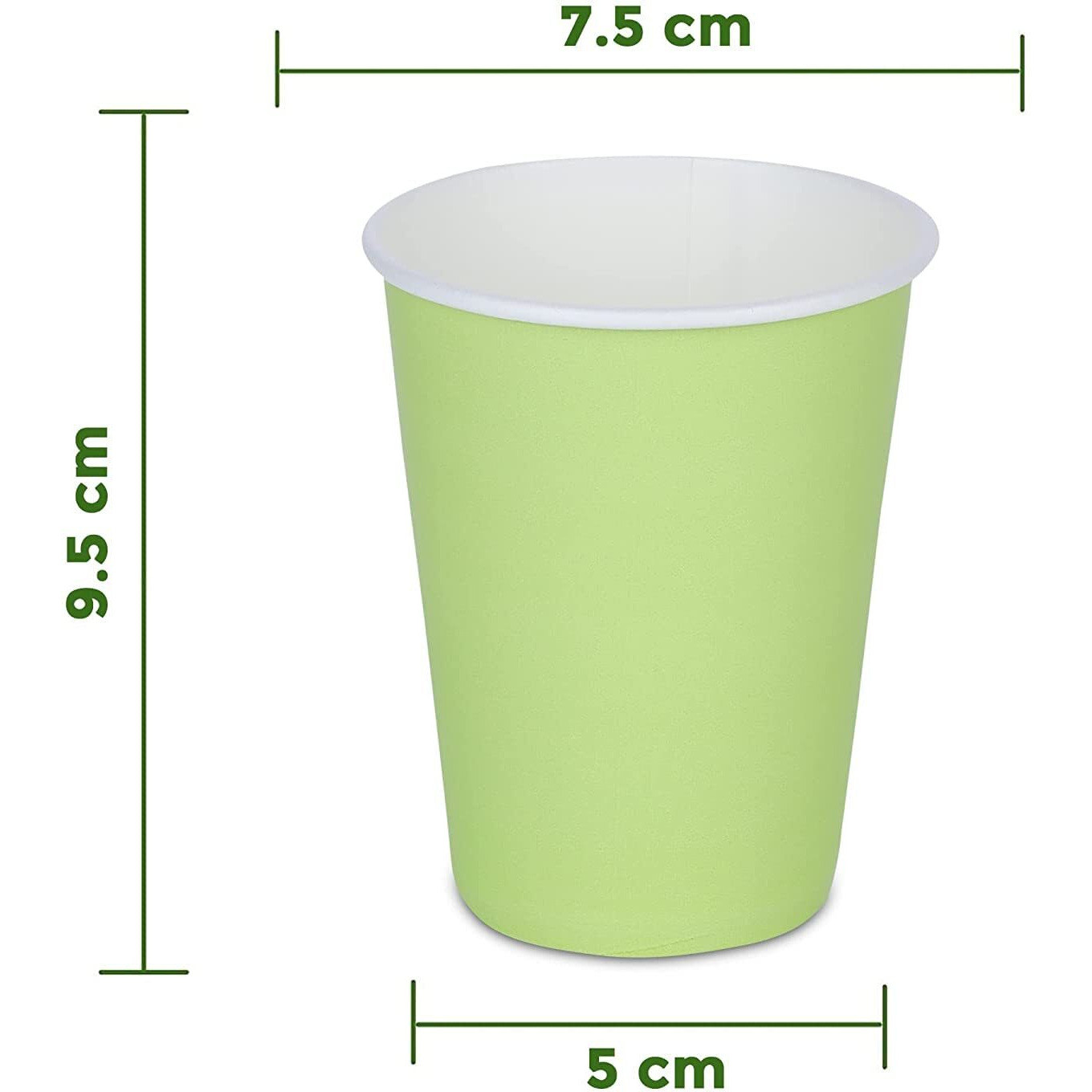 Sanwalsa Disposable Color Paper Tea/Coffee Cups, Pack Of 100 -Pieces - 250 Ml - Multicolor
