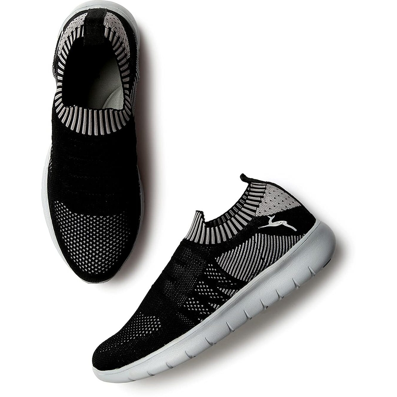 Marc Loire Slip-On Sneakers For Women, Lightweight & Comfortable Walking Sports Shoes Without Laces Black - 3 Uk