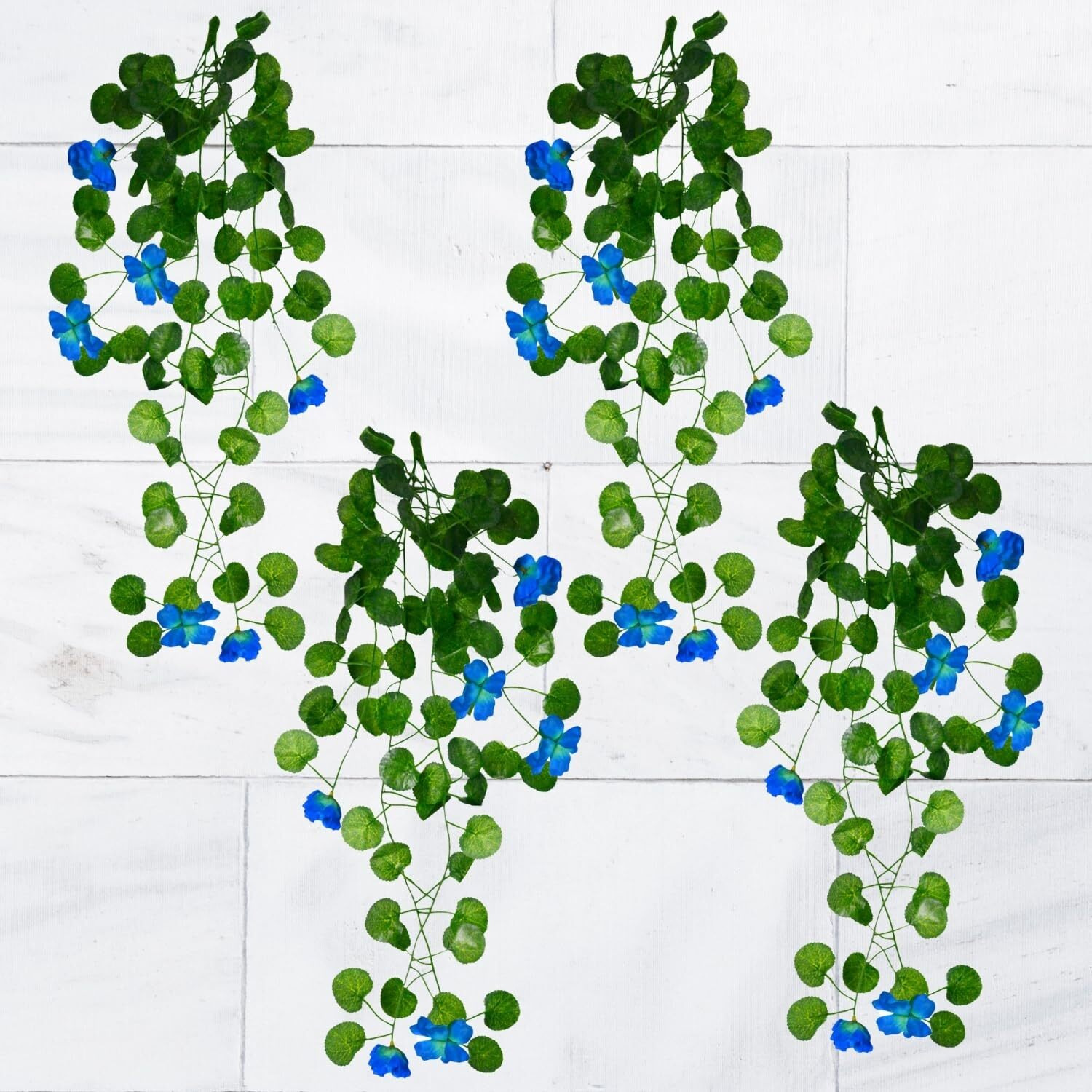 Decorebugs Artificial Flower Plants Leaves Hanging Ivy Garlands Plant Greenery Vine Creeper Home Decor Door Wall Balcony Decoration Party Festival Craft (Pack Of 4)