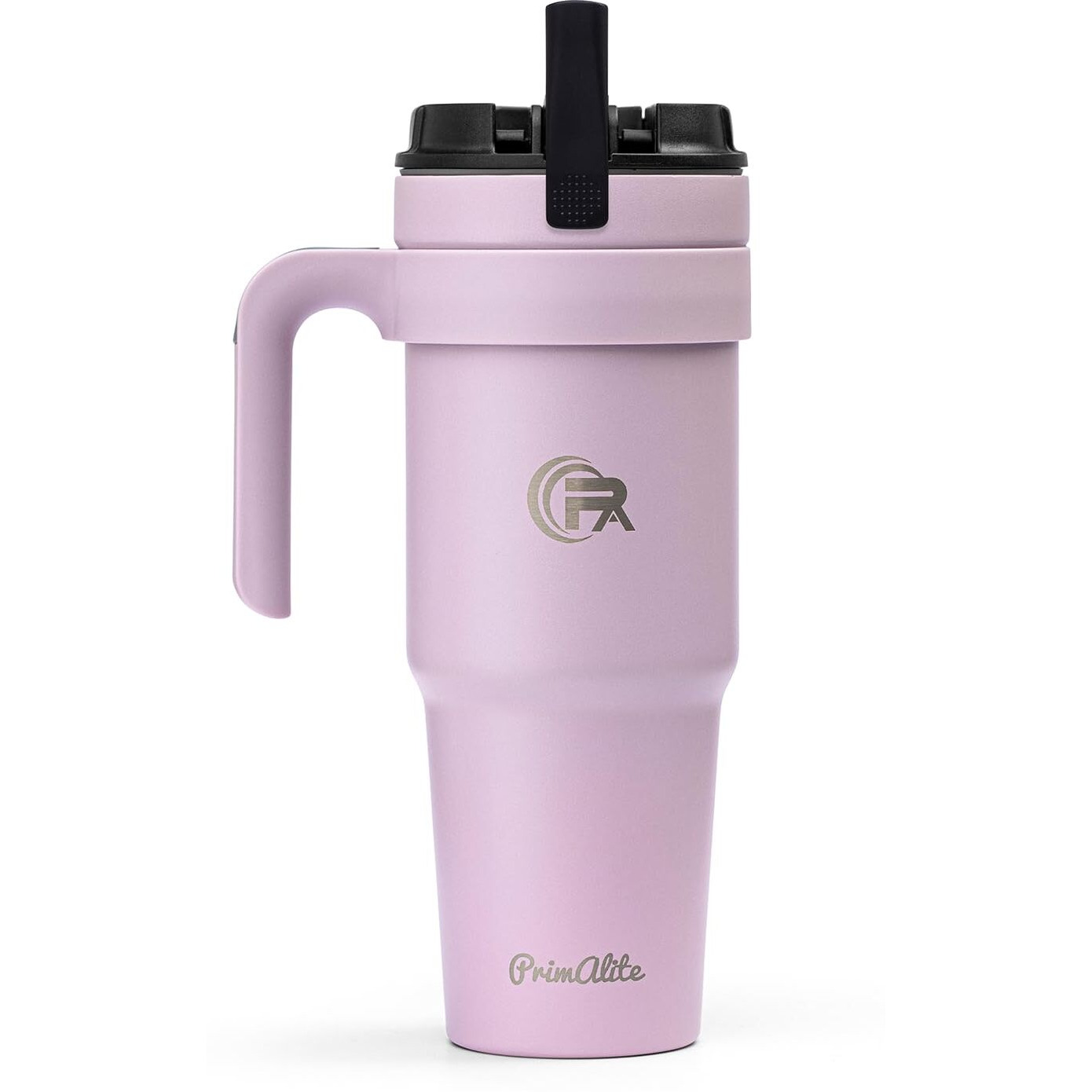 Primalite 1200Ml Stainless Steel Insulated Tumbler With Handle | 2-In-1 Straw & Flip Lid | 40Oz Travel Mug Bottle For Hot, Cold Drink | Fits In Car Cupholder For Water, Iced Tea, Coffee- Lavender Mist