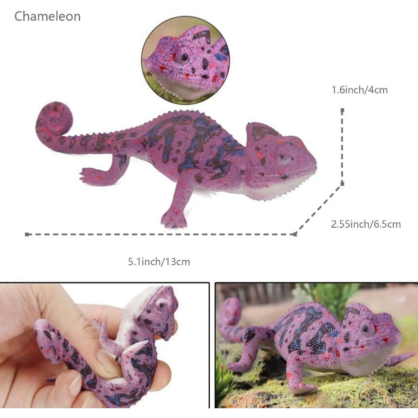 Super Toy Reptile Toy For Kids Realistic Gecko Lizard Figurine Rubber Animal Cold Blooded Lifelike Soft Prank Toys Educational Gift Boys Girls Props Toys