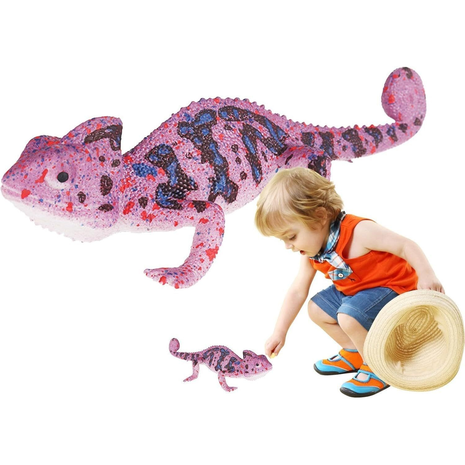 Super Toy Reptile Toy For Kids Realistic Gecko Lizard Figurine Rubber Animal Cold Blooded Lifelike Soft Prank Toys Educational Gift Boys Girls Props Toys