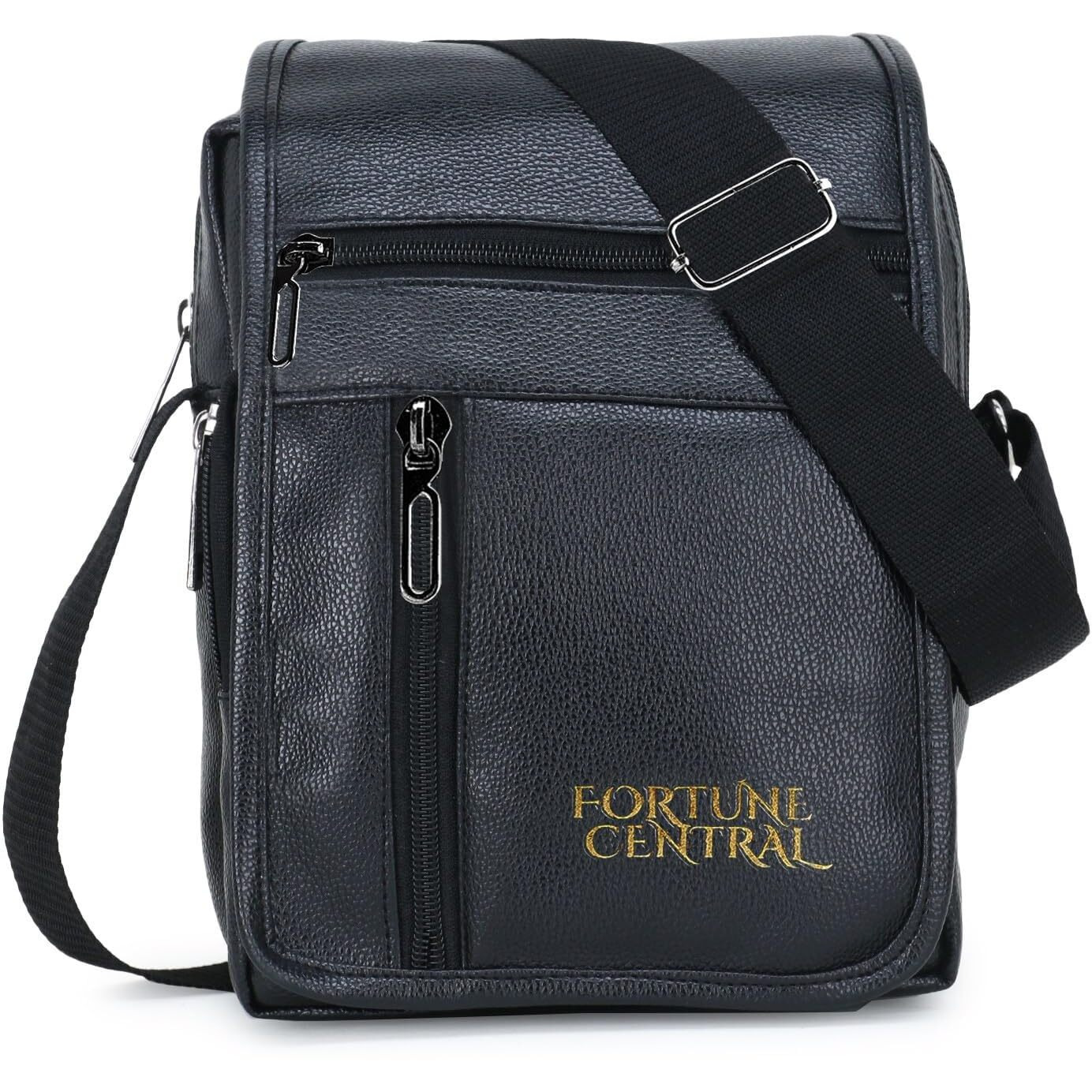Fortune Central Crossbody Bags For Men | Messenger Bag | Side Bag - Pu Leather, Weather Resistant, Stylish And Trendy Design, Multiple Compartments & Secret Compartment