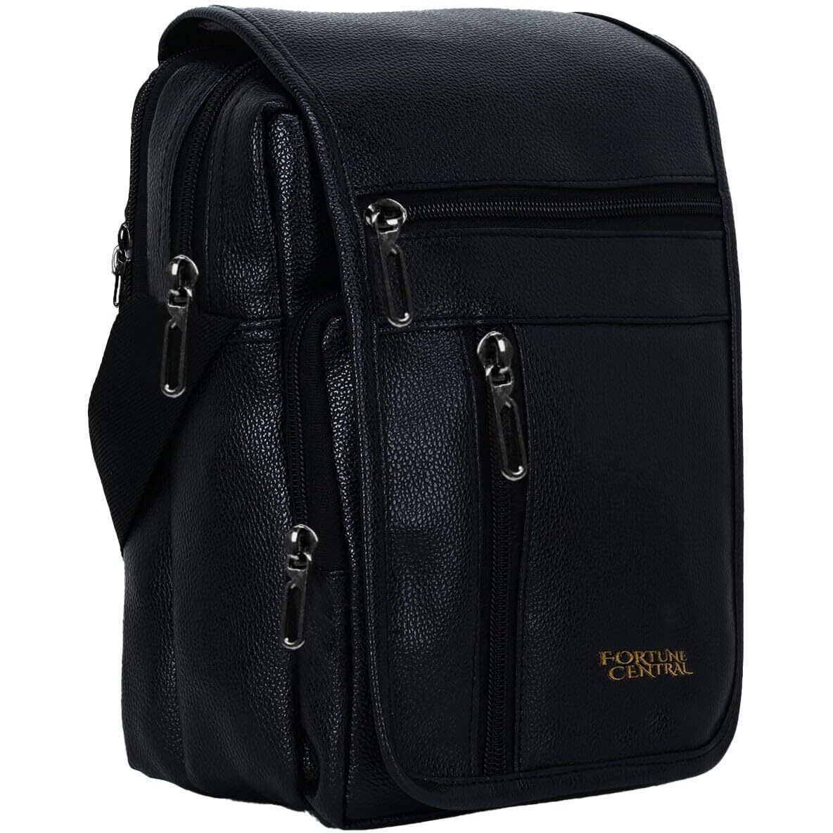 Fortune Central Crossbody Bags For Men | Messenger Bag | Side Bag - Pu Leather, Weather Resistant, Stylish And Trendy Design, Multiple Compartments & Secret Compartment