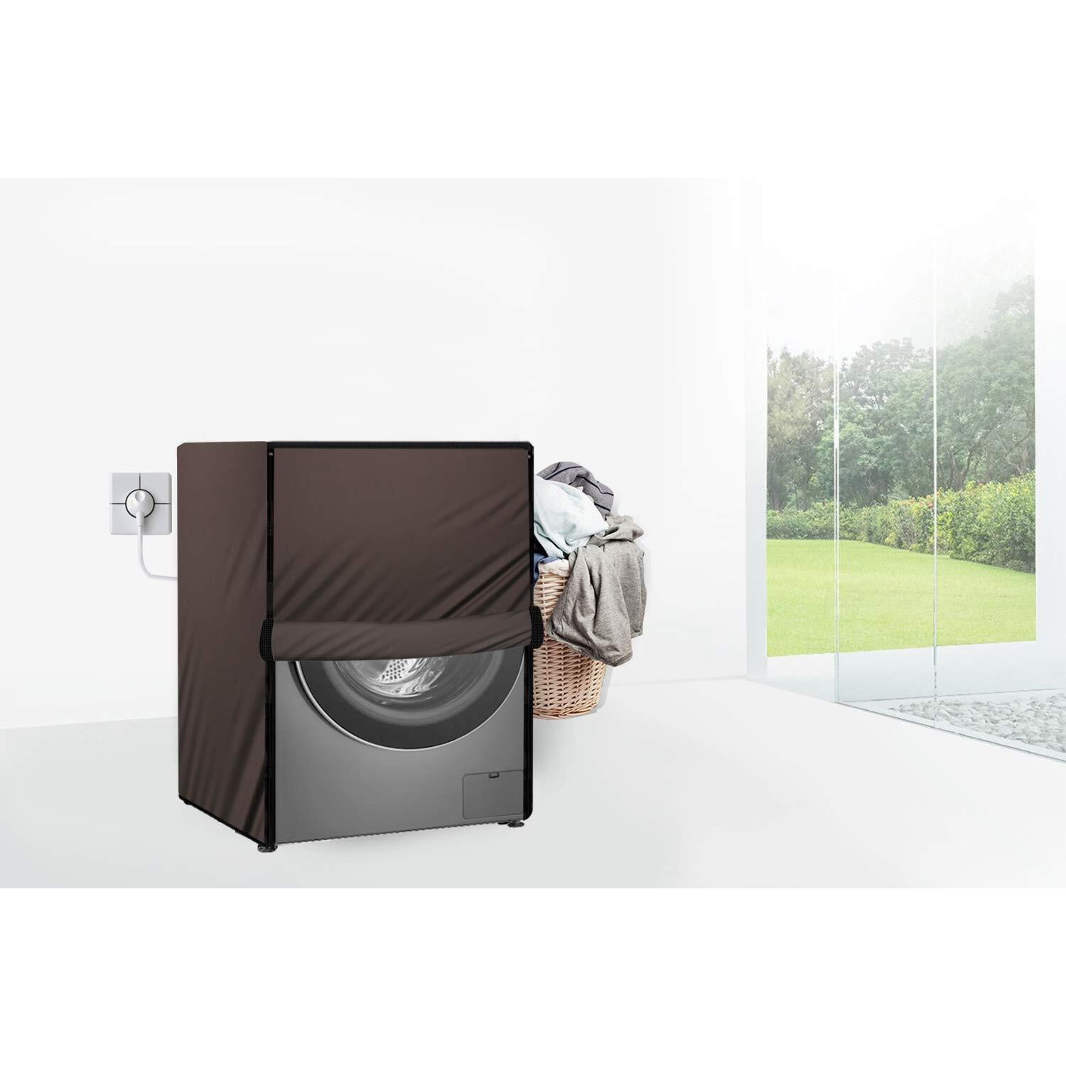 Stylista Washing Machine Cover Compatible For Front Load Ifb Senator Aqua Sx - 8 Kg Coffee