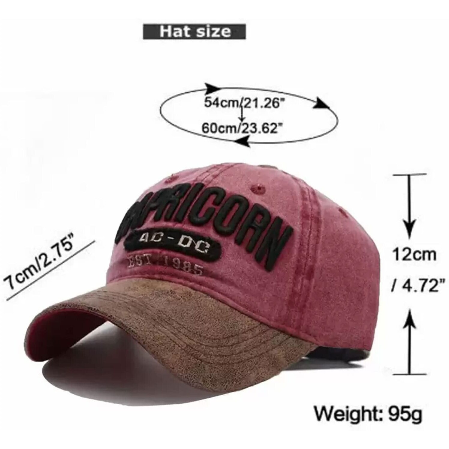 Handcuffs Unisex Denim Caps | Stylish | Sports | Casual | Baseball Cap | Adjustable | Free Size | Embroidered | Topi | Headwear (Maroon)