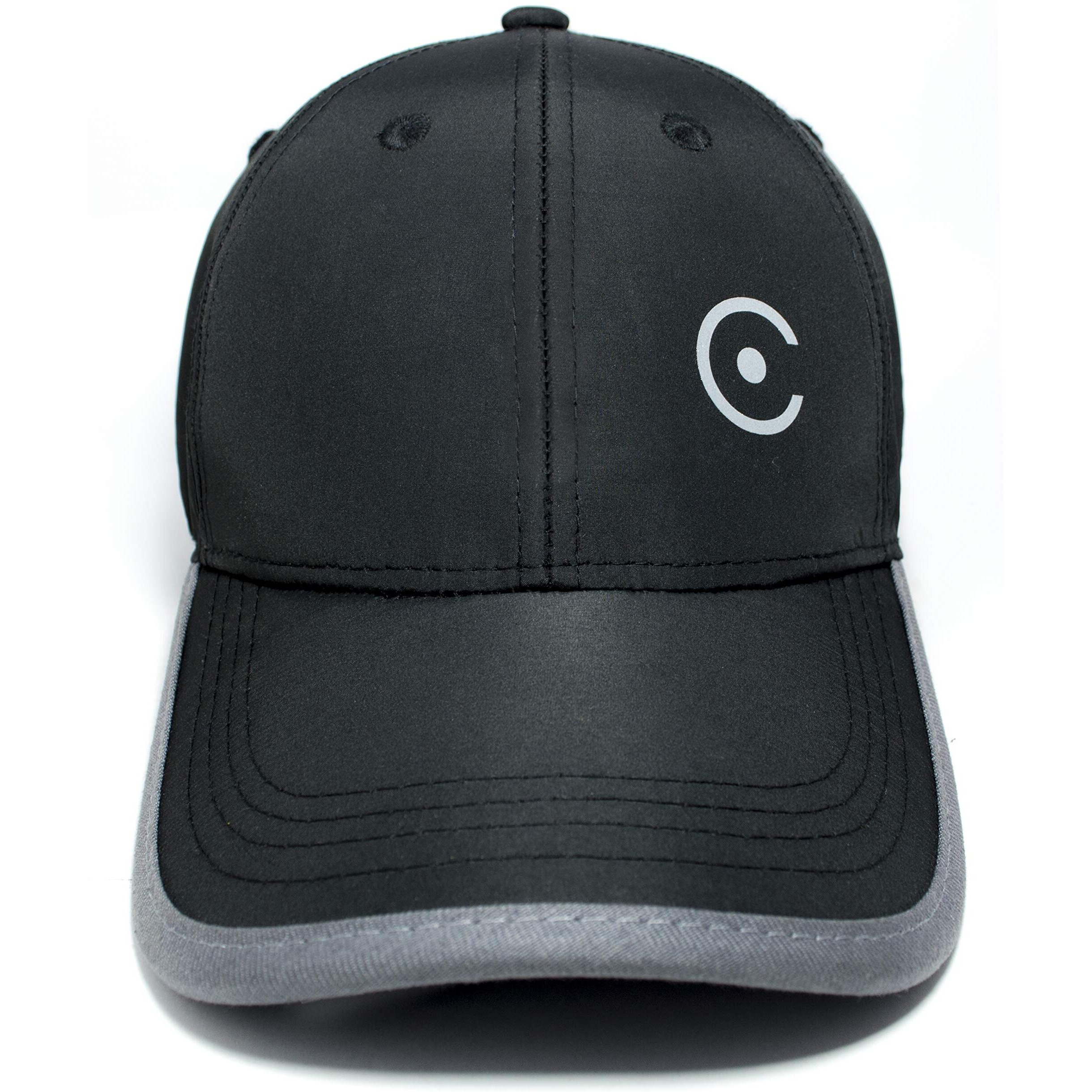 Coreteq Synthetic Unisex Water Resistant Rapid Dry Lightweight Sports Cap With Adjustable Strap (Pack Of 1) (Deep Black, Free Size)