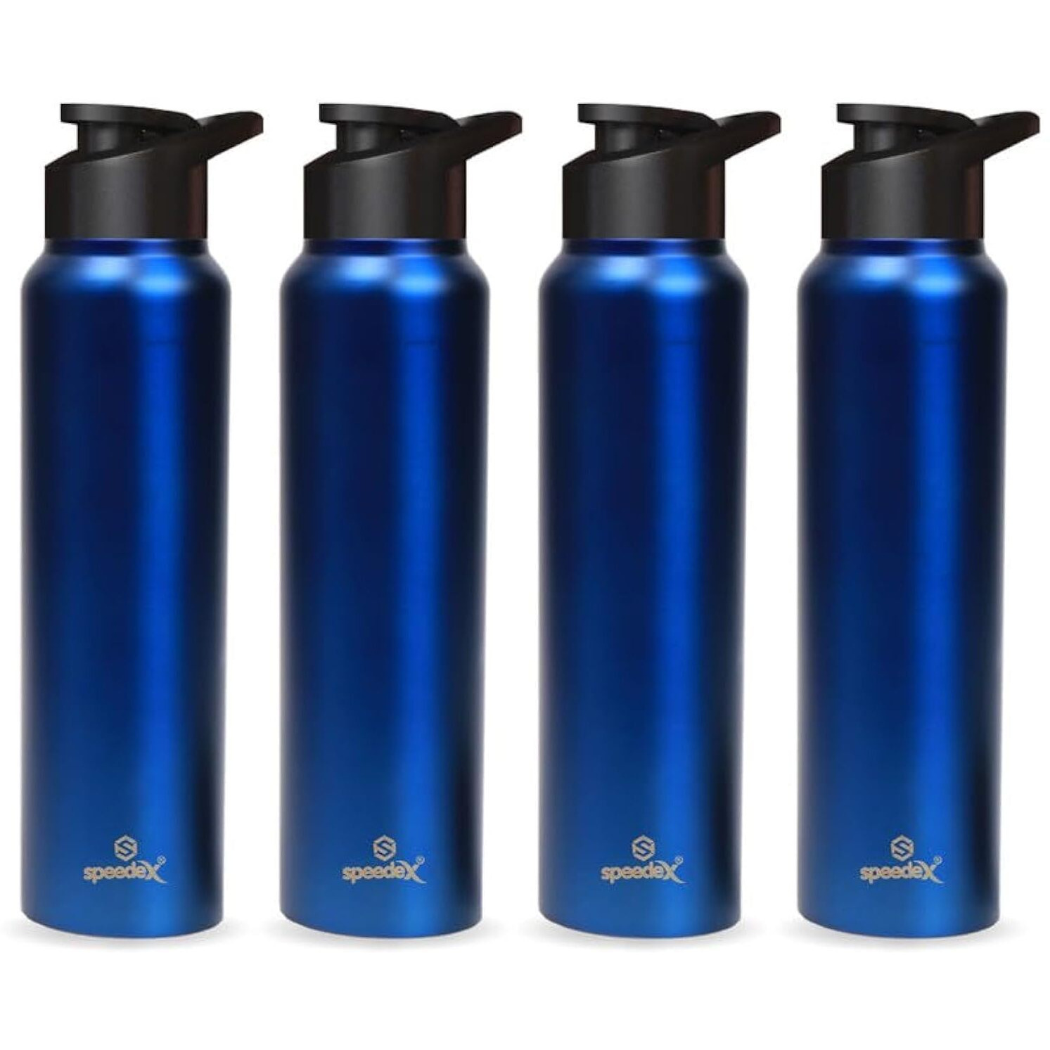 Speedex Stainless Steel Water Bottle 1 Litre, Leakproof Sipper Cap 1 Ltr, Blue, Bottles 1+ Litre For School, Gym, Office, Boys, Girls, Men, Women, Kids 1Ltr - 1000 Ml - Set Of 4