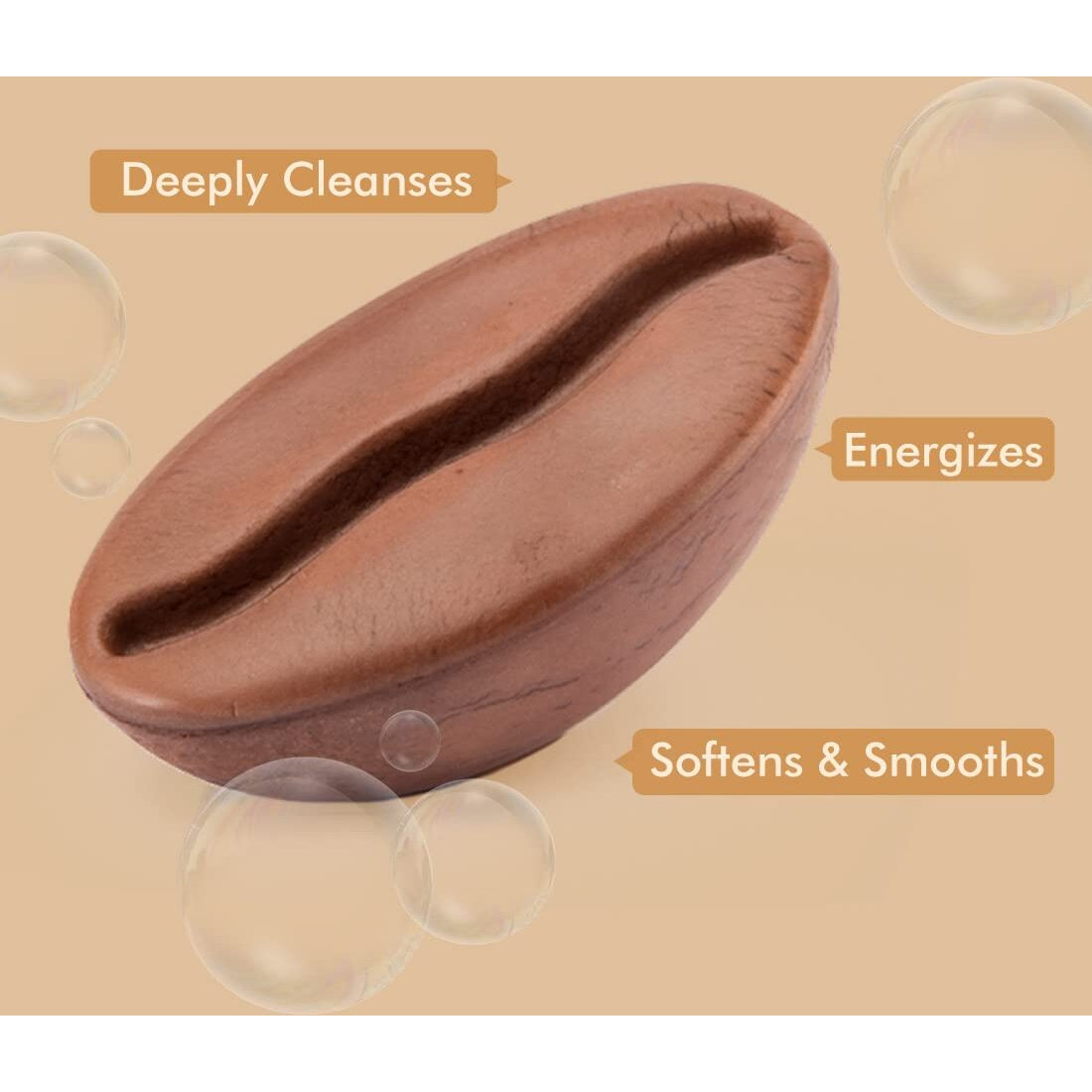 Mcaffeine Deep Cleansing Bath Soap With Vitamin E And Coffee Oil | Energizes, Tones And Softens Skin | Bathing Soap In Signature Coffee Shape With Refreshing Aroma | Natural & 100% Vegan
