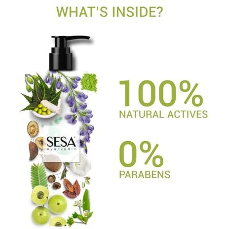 Sesa Ayurvedic Medicinal Shampoo Hairfall Control Anti Dandruff Shampoo Infused With 17 Ayurvedic Herbs Smooth & Shiny Hair For Men & Women (Shampoo + Conditioner)