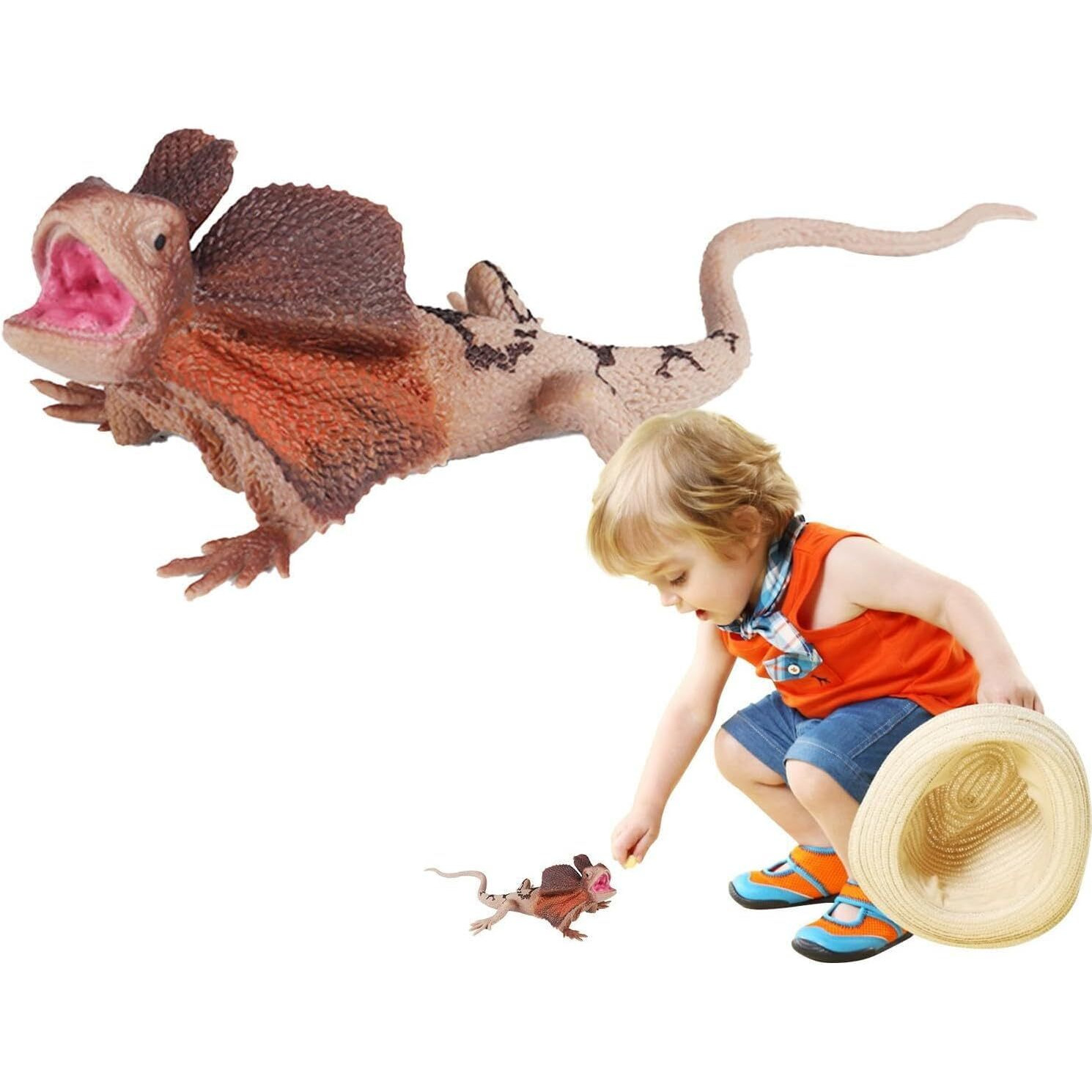 Super Toy Reptile Toy For Kids Realistic Gecko Lizard Figurine Rubber Animal Cold Blooded Lifelike Soft Prank Toys Educational Gift Boys Girls