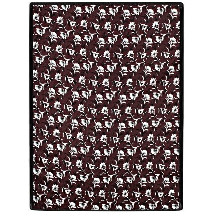 Stylista Polyester Washing Machine Cover Compatible For Samsung 9 Kg Fully-Automatic Front Loading Ww90K54E0Ux, Floral Pattern Coffee Brown