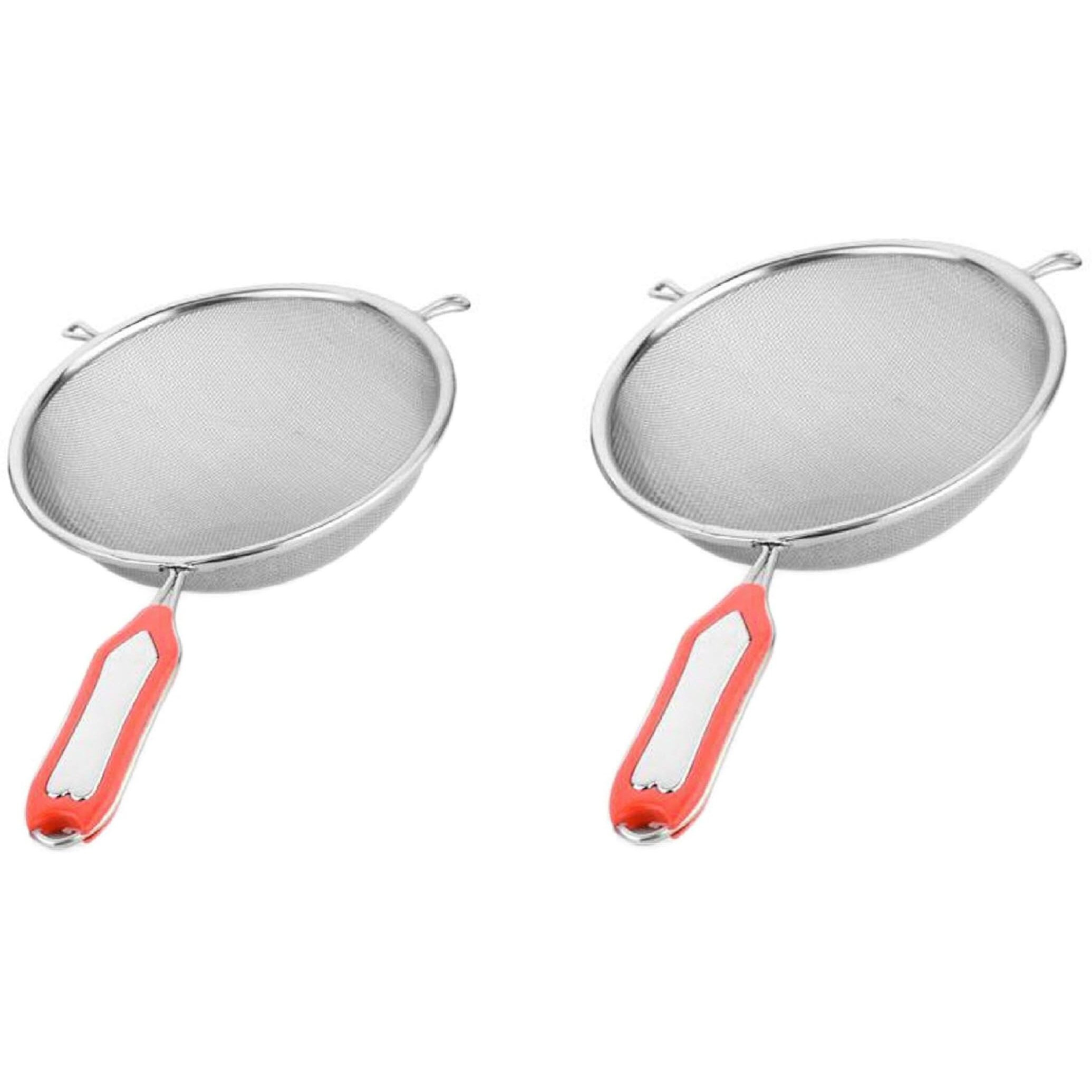 Kanshita's Rasoiware Stainless Steel Regular Soup & Juice Strainers, Big Tea Strainers (Combo 32+35 Cm)
