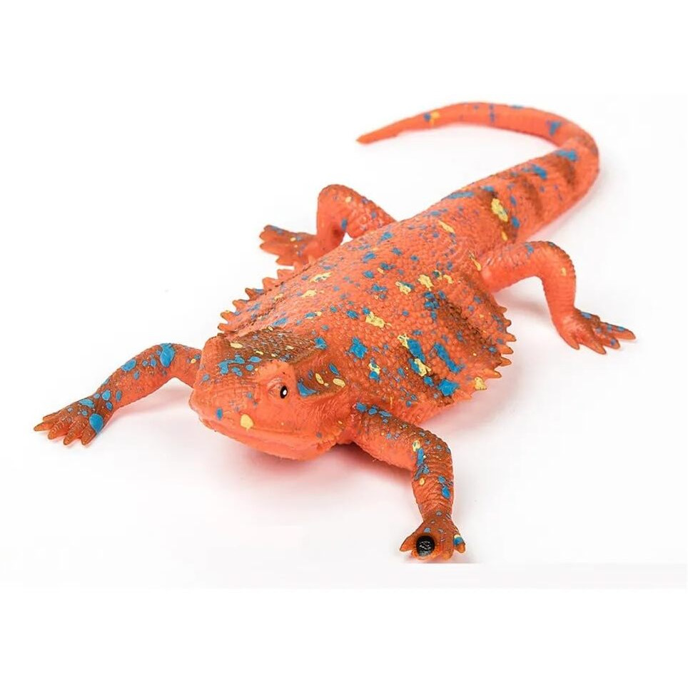 Super Toy Reptile Toy For Kids Realistic Gecko Lizard Figurine Dragon Rubber Animal Cold Blooded Lifelike Soft Prank Toys Educational Gift Boys Girls