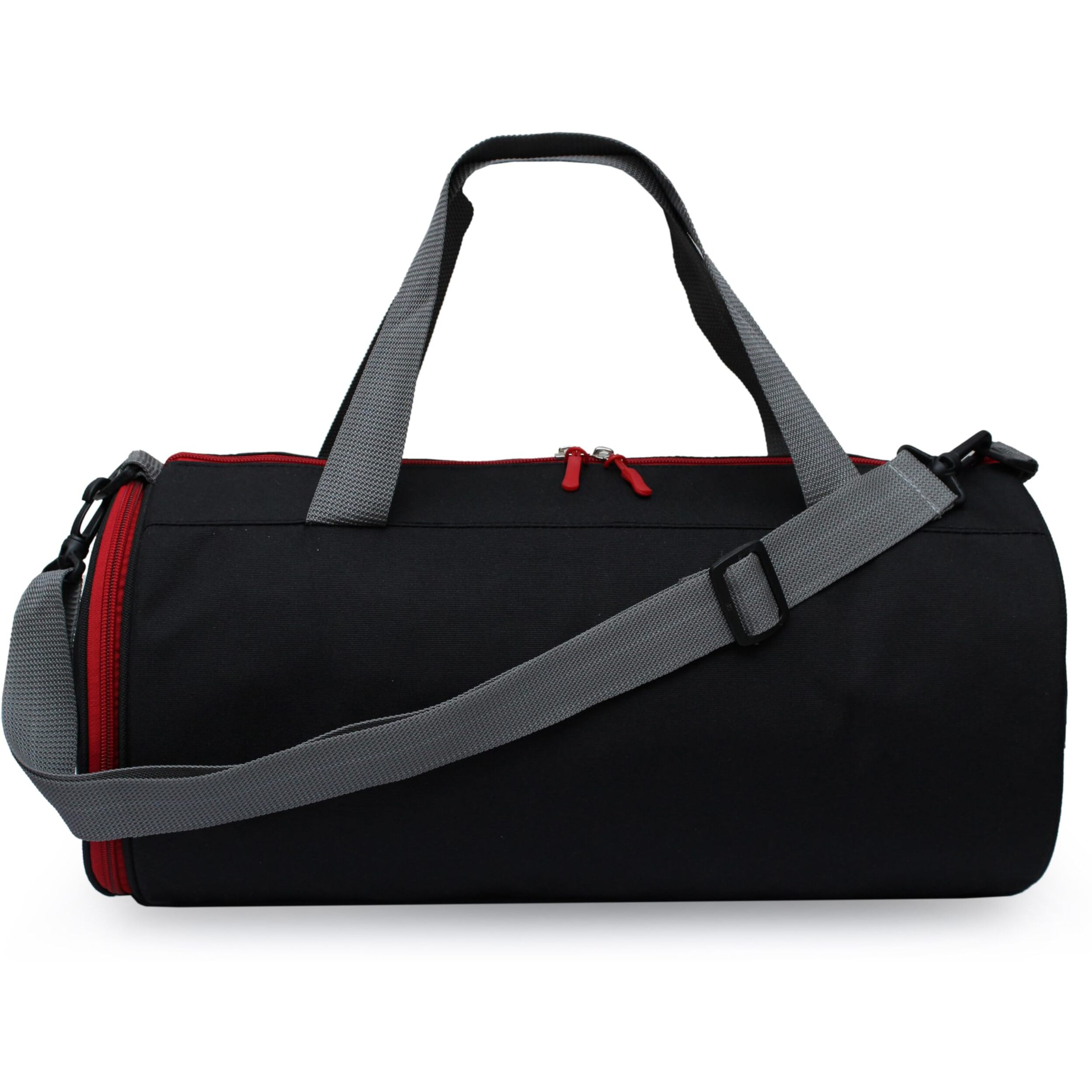 Sfane Polyester Men & Women Trendy Sports Duffle/Gym Bag/Shoulder Bag (Black & Red)