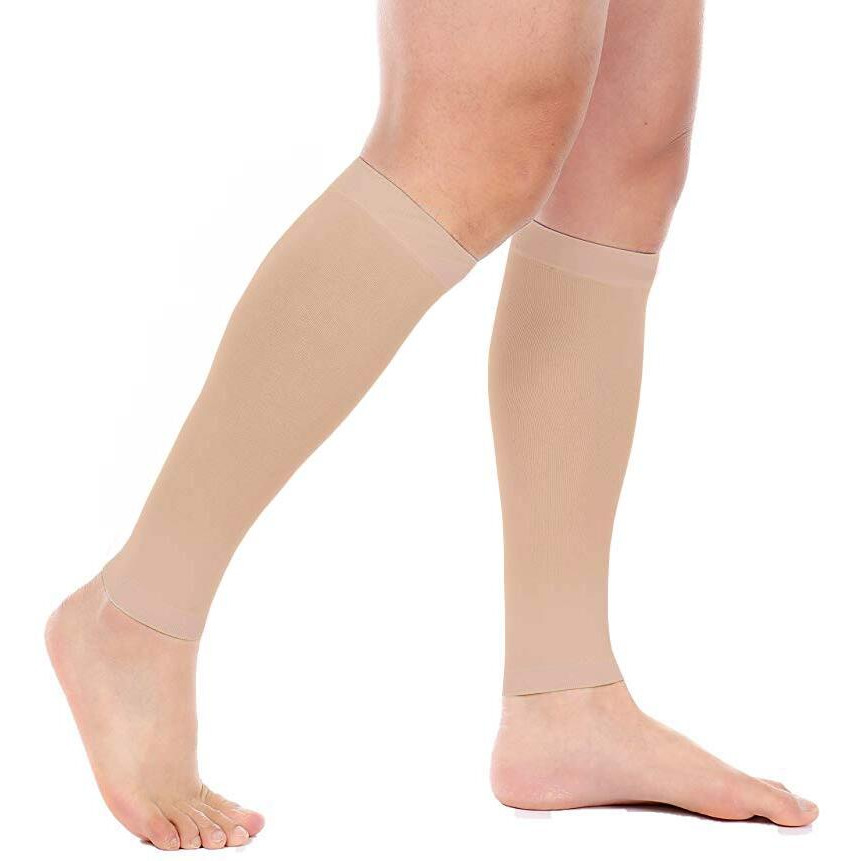 Mizuna Leg Sleeves Unisex Sports Compression Sun Protection Thigh Non-Slip Upf Cooling Full Length Cycling Riding Golf Football Running Wintercalfbeigebluewhite