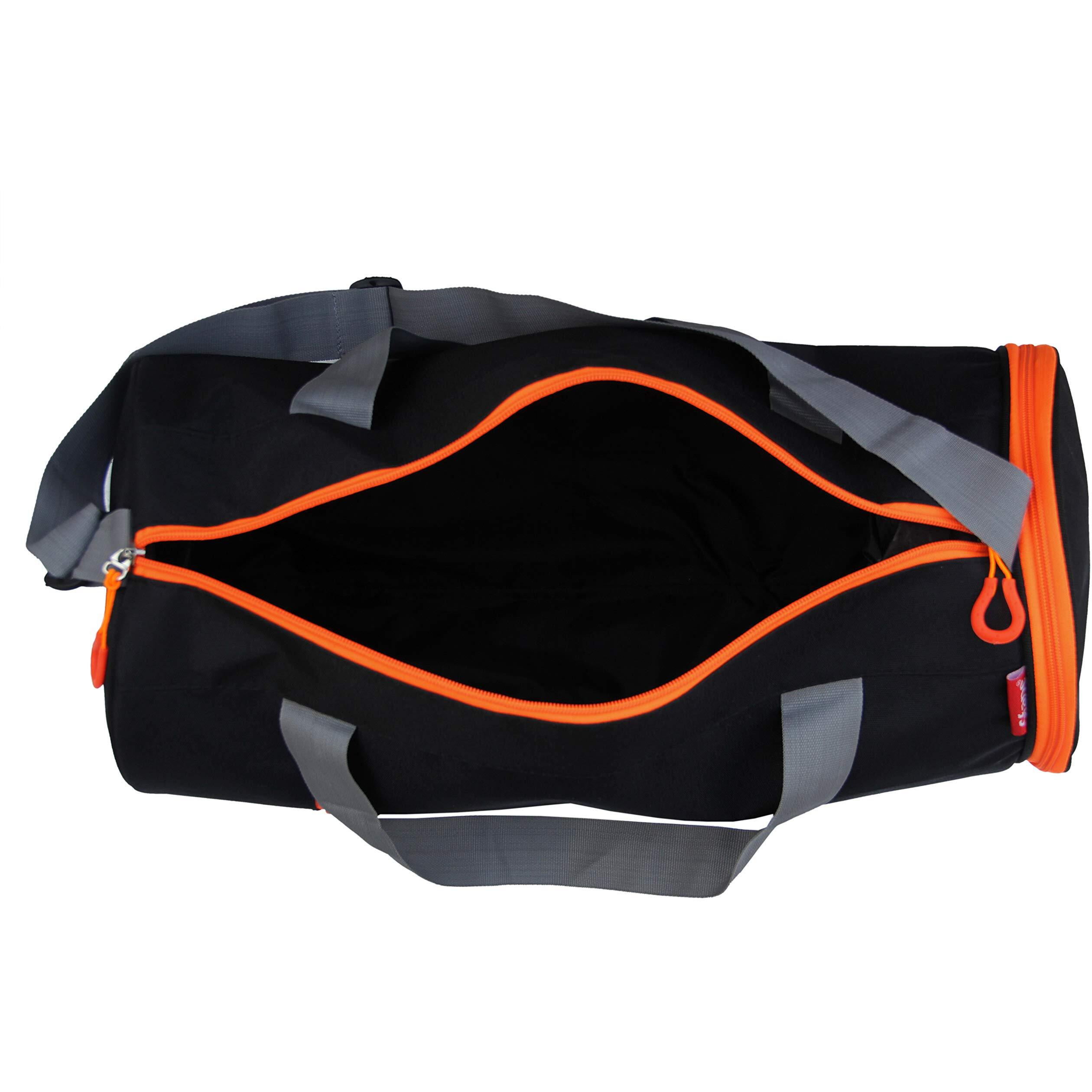 Sfane Men & Women Trendy Black Gym Bag/Duffle Bag/Sports Bag/Shoulder Bag/Sports Bags/Gym Bags For Men & Women With Shoe Compartment (Orange)