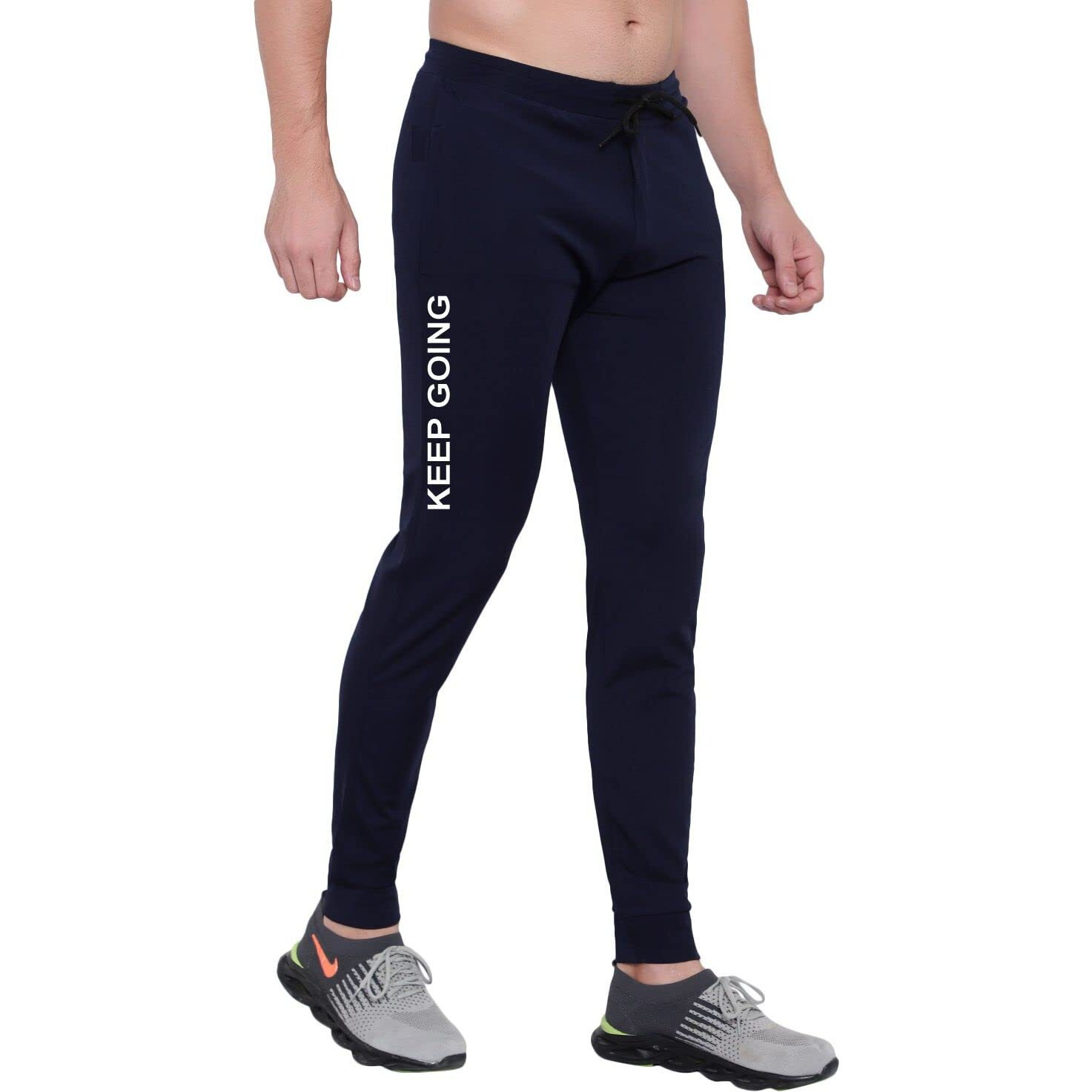 Blue Star Shark Men's Slim Fit Track Pants  Joggers For Running, Gym, Sports, And Casual Wear | Multipurpose Activewear Lower For Men & Boys | Stylish Summer Trousers & Night Pants, Blue, M