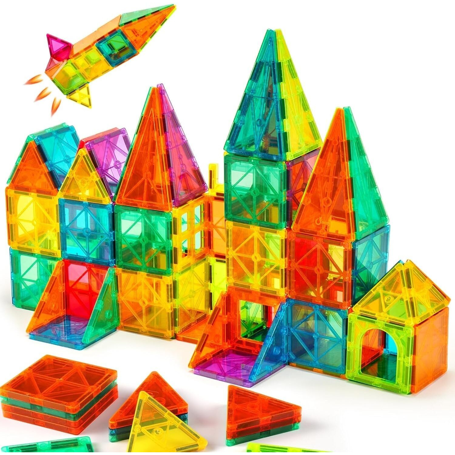 Galaxy Hi-Tech Magnetic Tiles For Kids Magnetic Building Blocks For Kids 3 4 5 6 7 8 Yrs Constructing & Creative Learning Educational Brain Toys Stem Learning Kit Magnetic Toys (26 Pcs)