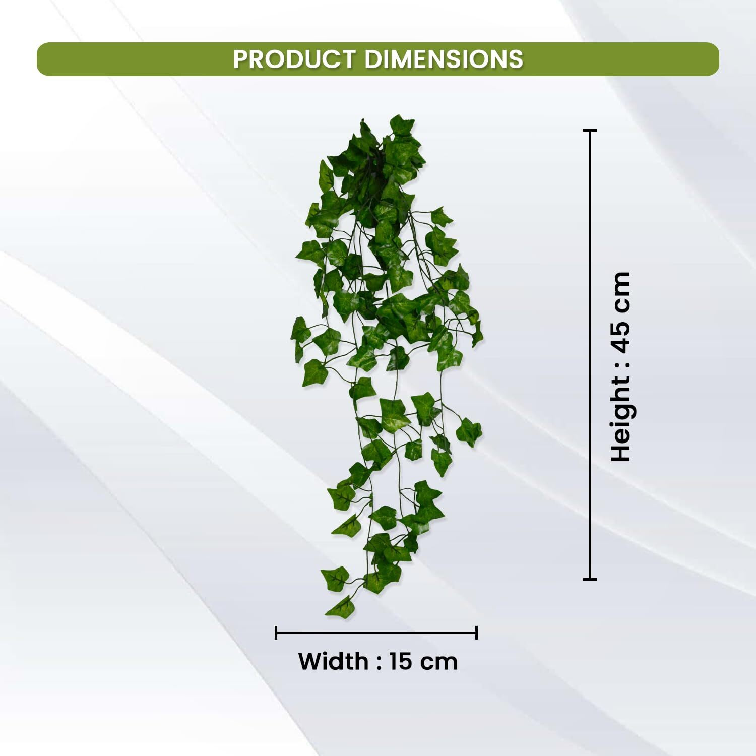 Decorebugs Artificial Plants Leaves Hanging Ivy Garlands Plant Greenery Vine Creeper Home Decor Door Wall Balcony Decoration Party Festival Craft (Pack Of 4)