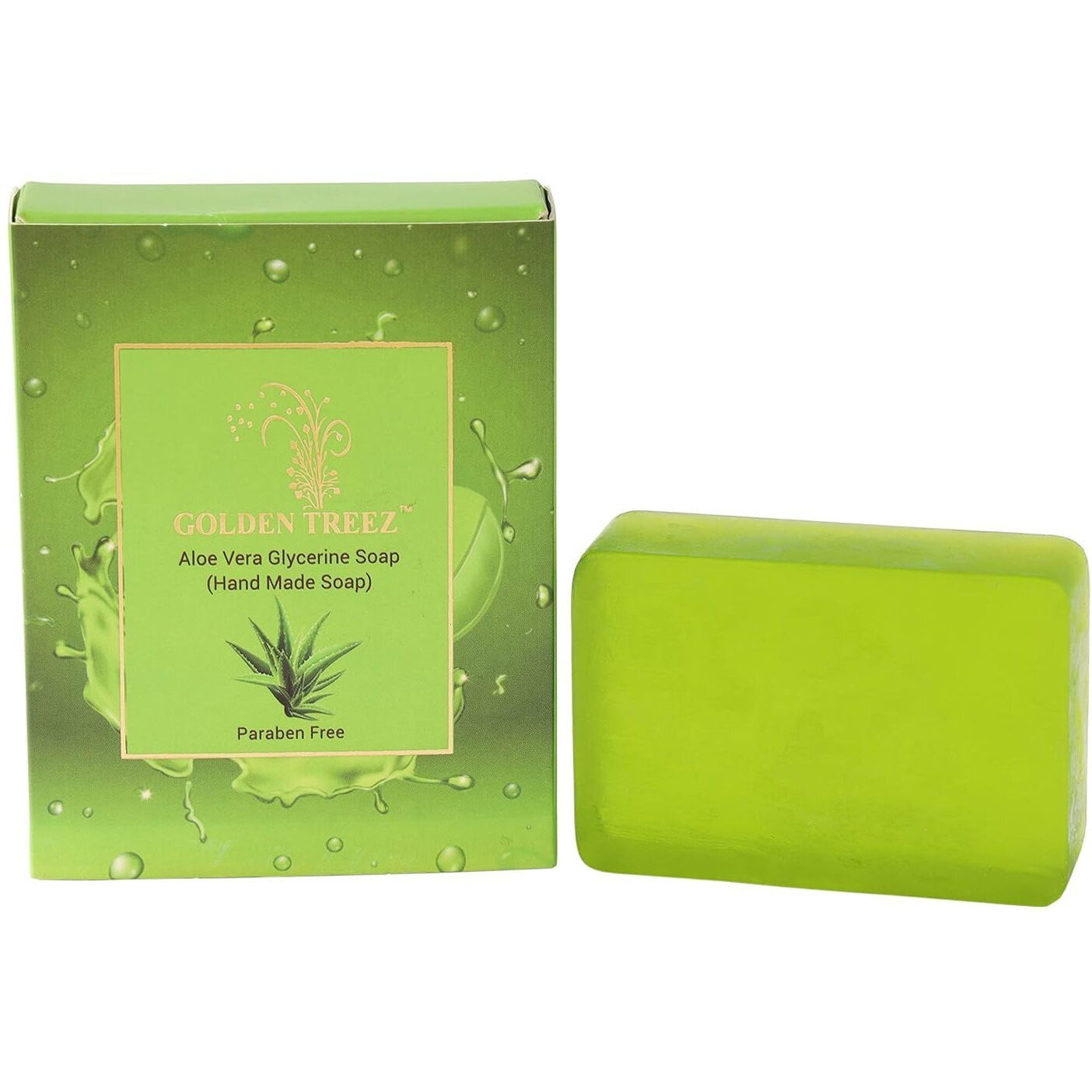 Golden Treez Aloevera Handmade Bath Soap For Tan Removal, Acne (Pimples) Natural, Bathing Soap For Men And Women-115 Gm (Pack Of 4)