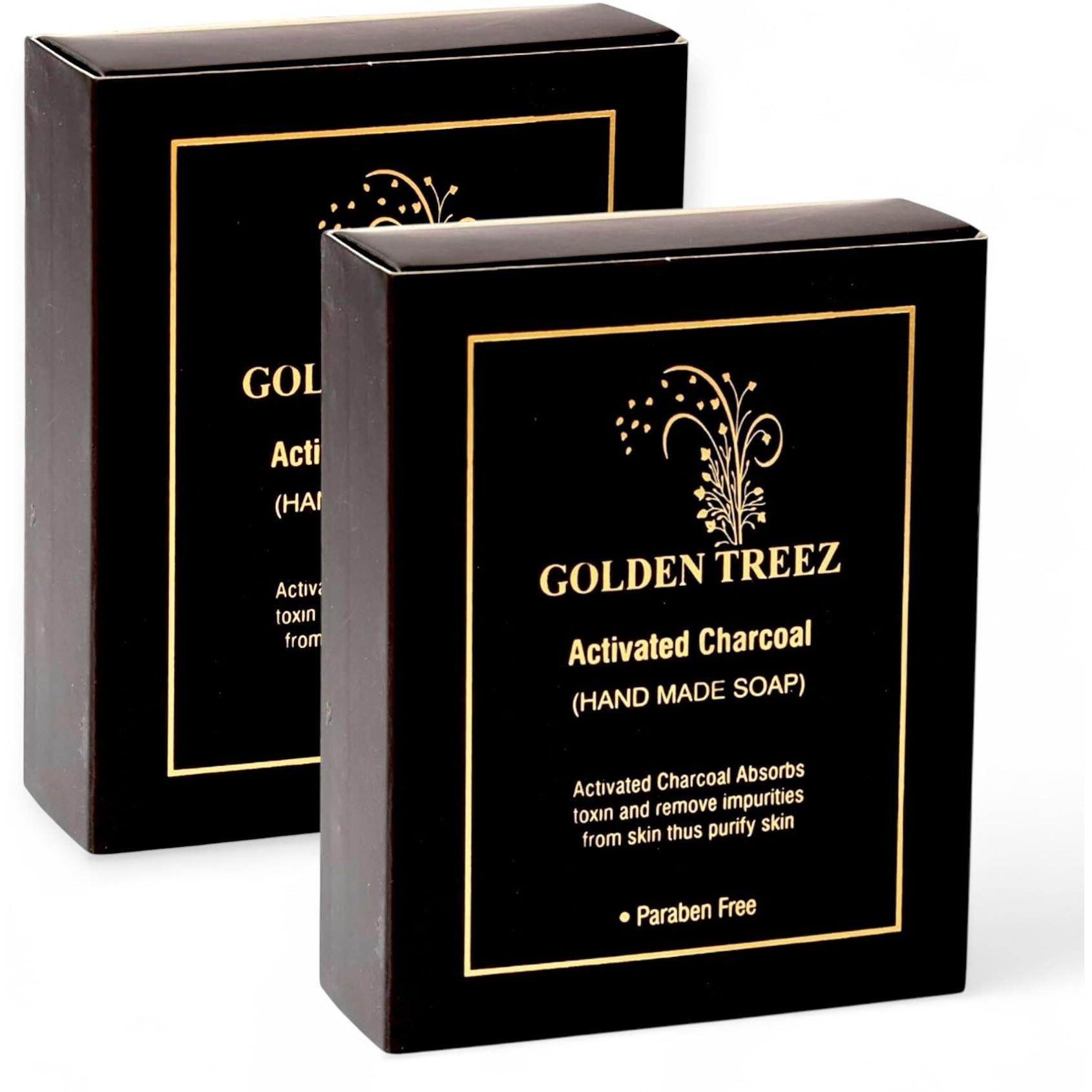 Golden Treez Activated Charcoal Handmade Bath Soap For Tan Removal, Acne (Pimples) Natural, Bathing Soap For Men And Women-115 Gm (Pack Of 2)