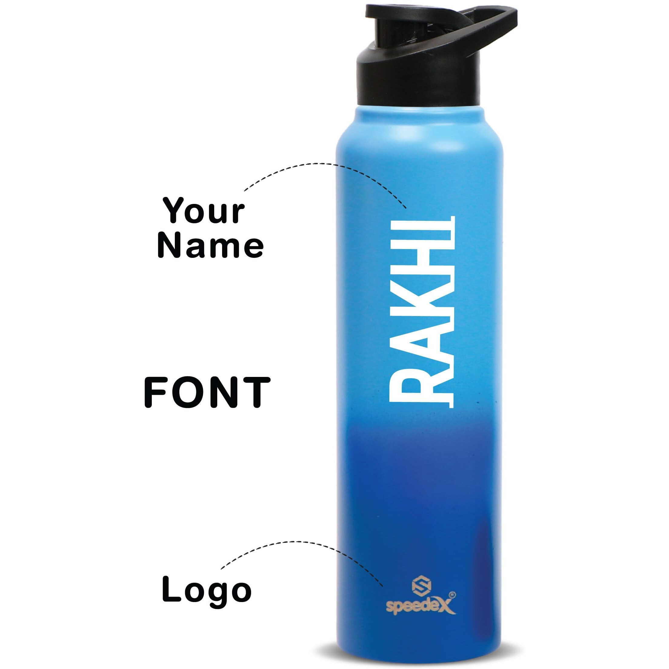Speedex Stainless Steel Water Bottle 1 Ltr For Kids, Boys, Girls, 1 Litre Bottles For Gym, Sports, Fridge Use, School & Office - 1000Ml, Blue Blue Colour, Sipper Cap