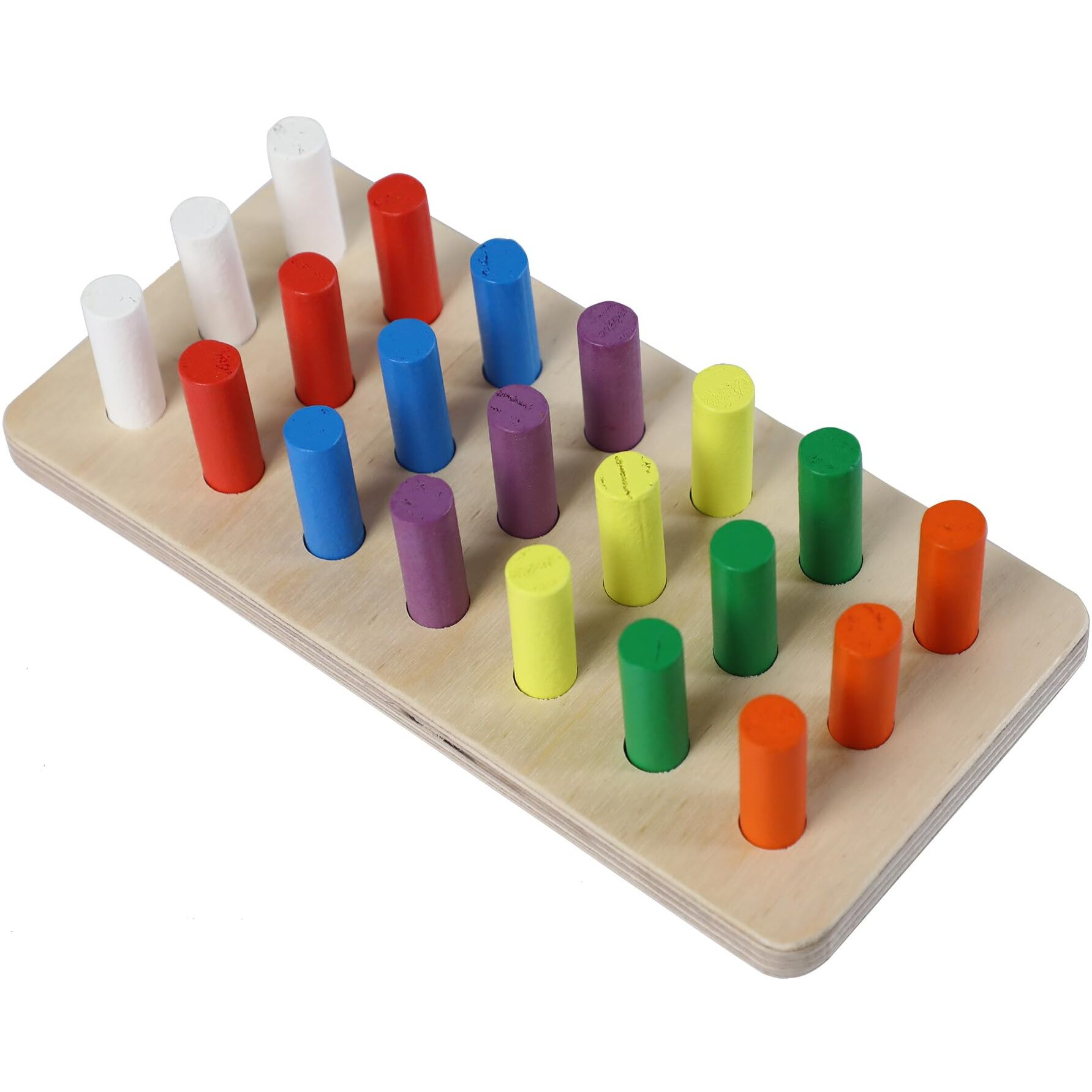 Smoneo Educational Color Cognition Stacking & Sorting Wooden Toys Shape Sorting & Domino Building Blocks Board Game For 3+ Children Multicolor (Small)
