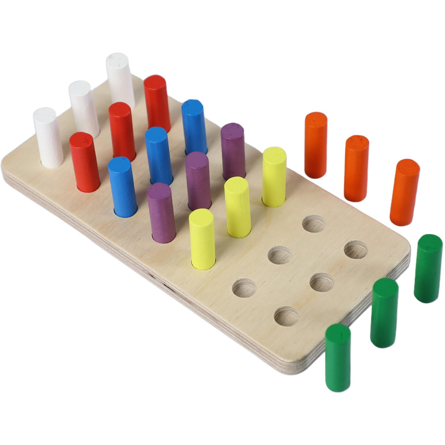 Smoneo Educational Color Cognition Stacking & Sorting Wooden Toys Shape Sorting & Domino Building Blocks Board Game For 3+ Children Multicolor (Small)