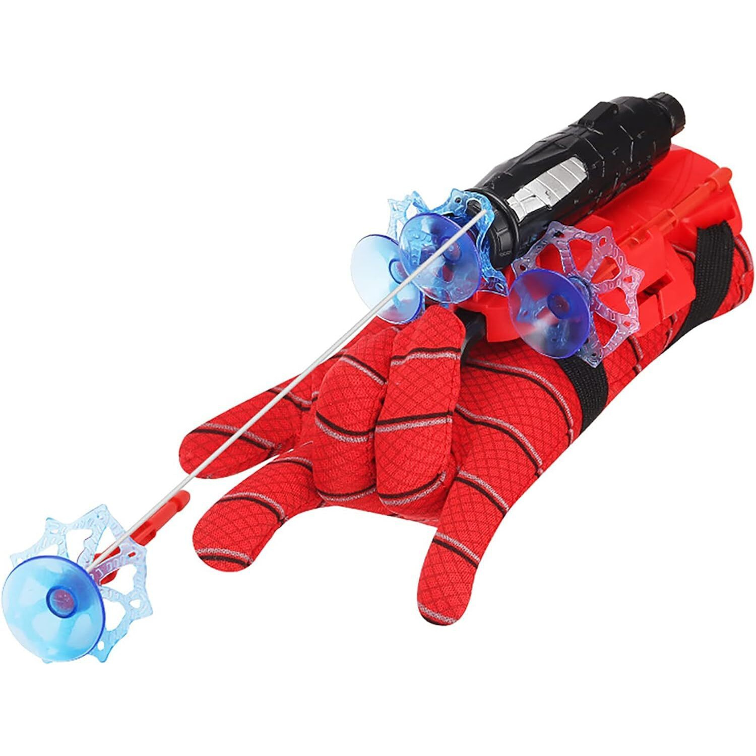 Shinetoy Entertain Kids 16.5Ft Spider Web Shooter, Superheroes Wrist Launcher Toy, Funny Children Educational Toys, Spider Gloves Man Cosplay Gift For Kids, Red