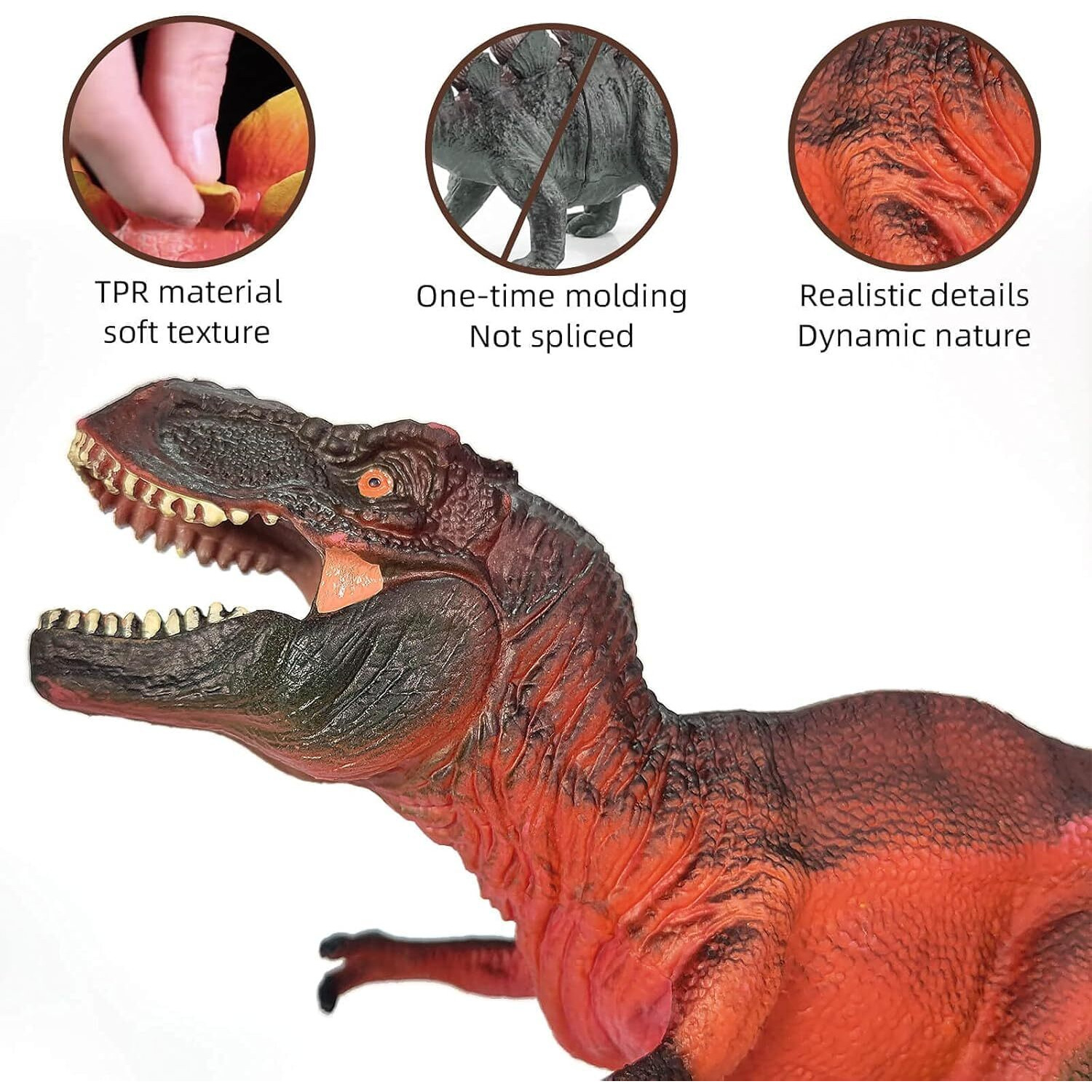 Super Toy Tyrannosaurus Rex Jumbo Dinosaur Toy For Kids 3-12 Years Big Size 10 Inch Realistic Dinosaur Action Figure Educational Wild Animal Toys For Boys & Girls