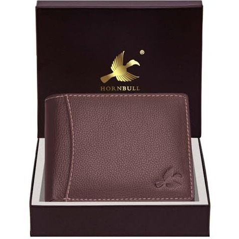 Hornbull Vegas Brown Rfid Blocking Leather Wallet For Men | Wallets Men Leather | Mens Wallet