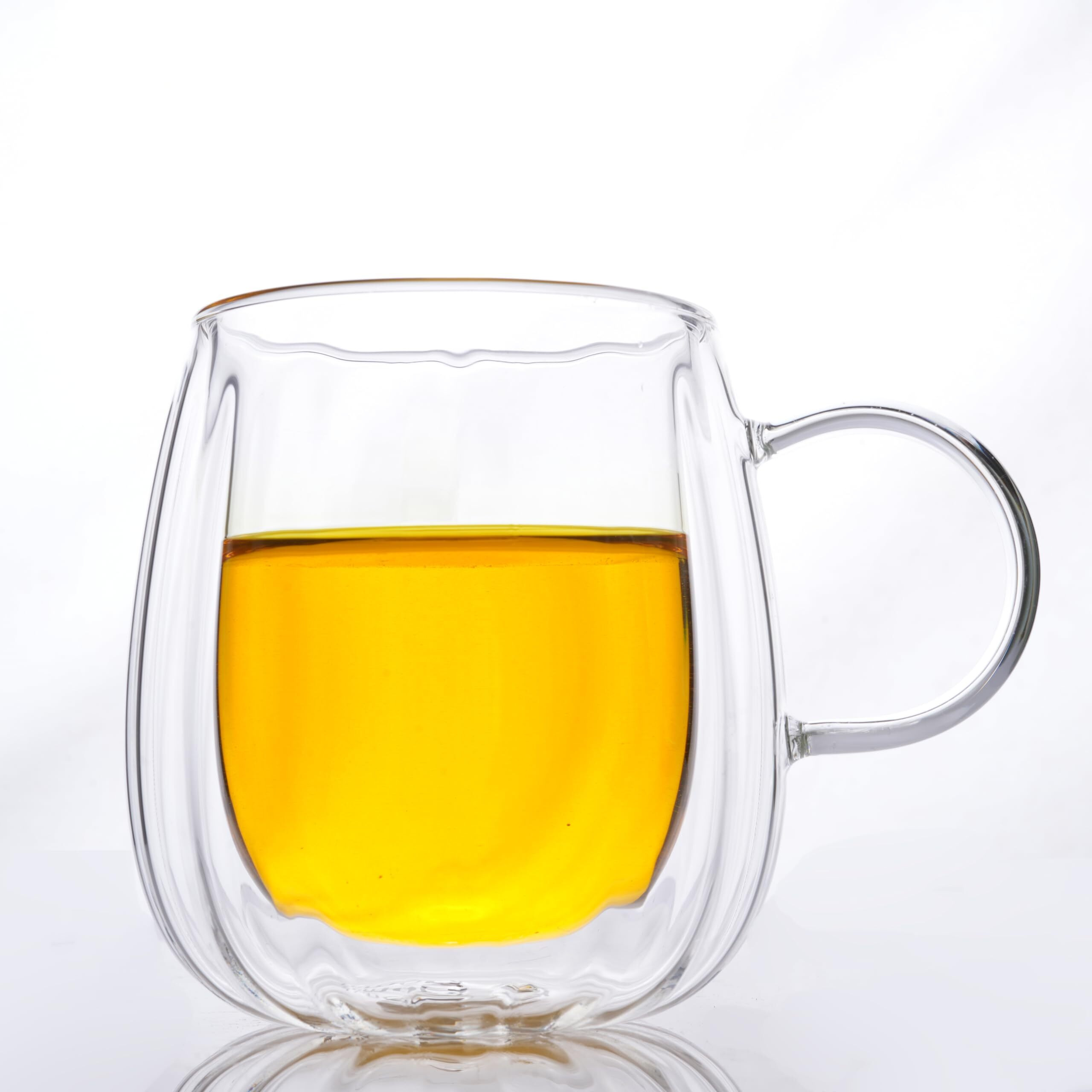 Femora Double Wall Coffee Mug 250Ml (8 Ounces), Clear Glass With Handle, Insulated Cappuccino, Tea, Latte Cup - Heat Resistant (Pack Of 1)