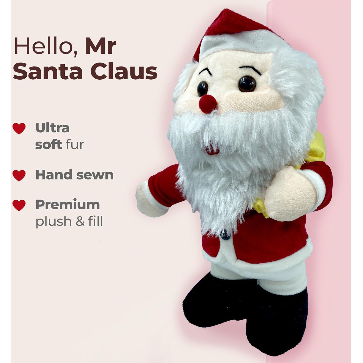 Storescent Handmade Santa Claus Soft Toy For A Joyful Christmas Surprise Perfect Plush Gift For Girls & Boys (Santa Claus 35Cm)