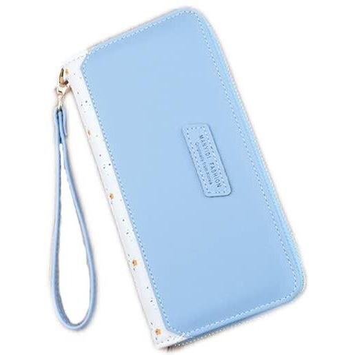 Valerie Women Wallet Wallet For Women And Girls | Zipper Wallets Leather Credit Card Holder (Floral_Blue)