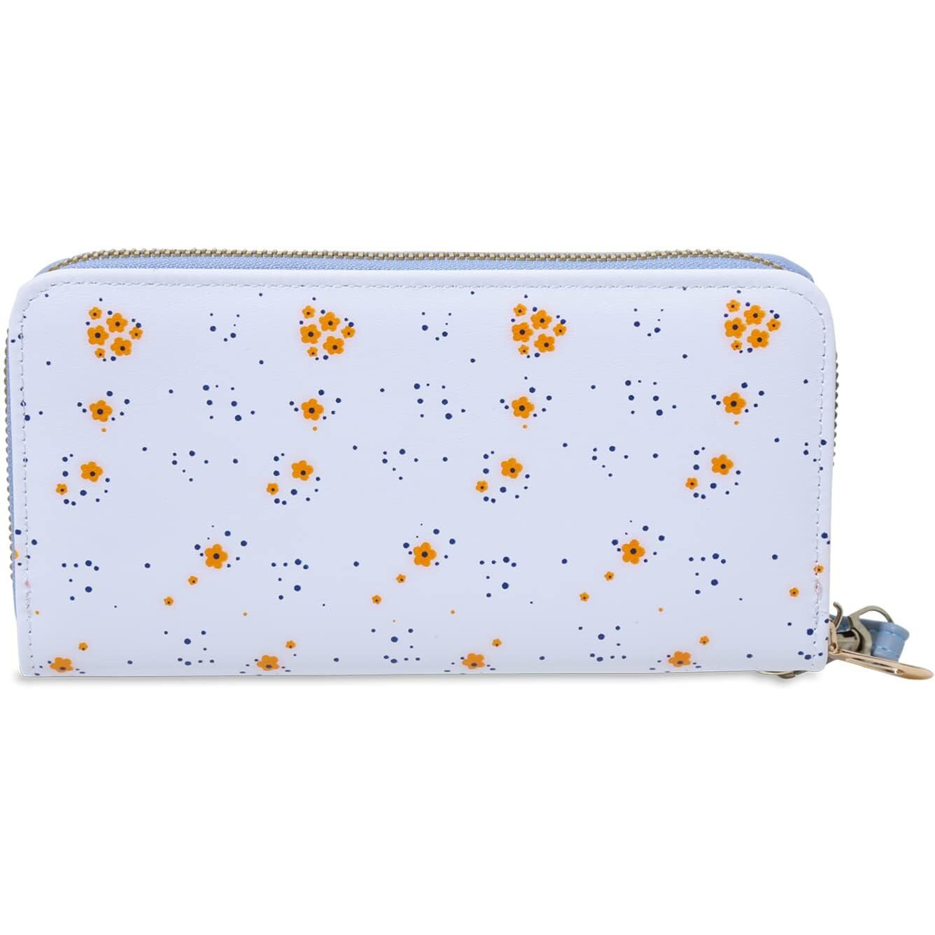 Valerie Women Wallet Wallet For Women And Girls | Zipper Wallets Leather Credit Card Holder (Floral_Blue)