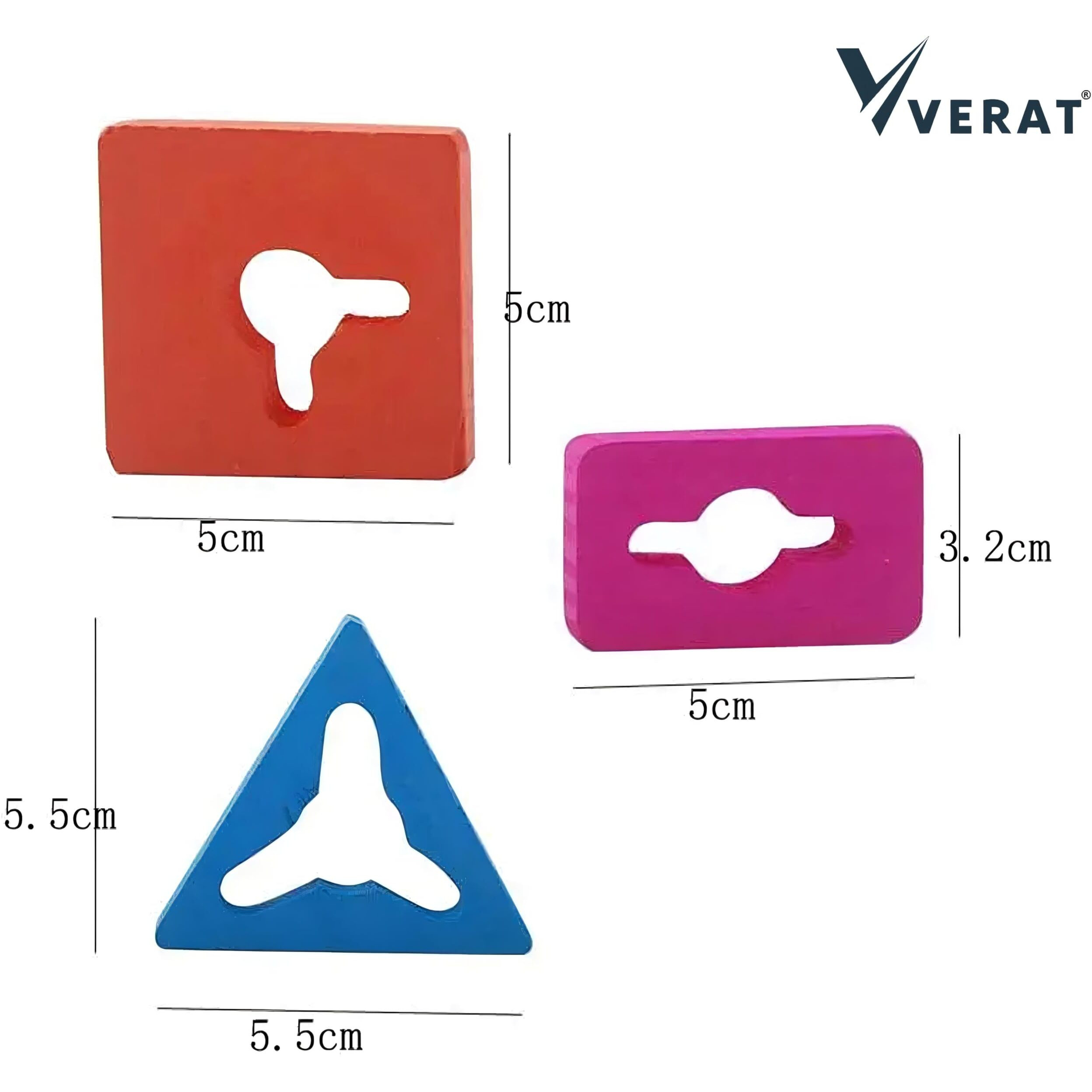 Verat Wooden Clock Teaching Time Number Blocks Shape Color Stacking Sorting Montessori Early Learning Educational Toy | Gift For 3 Year Old Toddler Baby Kids (4 Shapes)
