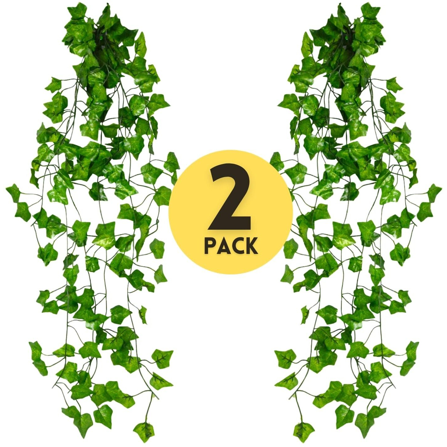 Decorebugs Artificial Plants Leaves Hanging Ivy Garlands Plant Greenery Vine Creeper Home Decor Door Wall Balcony Decoration Party Festival Craft (Pack Of 2)