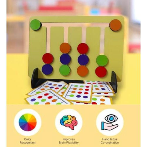 Kesi Ornaments Learning Toys For Kids,Slide Puzzle Game For Kids,Brain Game For Kids,Color Matching Brain Teasers Logic Game Preschool Educational Toys For Kids Boys Girls Age 3+ Yrs Old,Multicolor