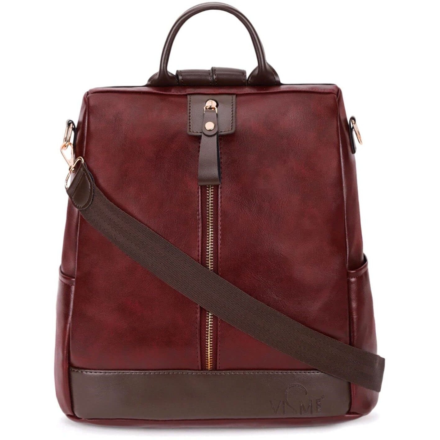 Vismiintrend Leather Backpack Bags For Women And Girls | Stylish | 13" Laptop Bag | Daily Use, Ladies Shoulder Sling Purse | Work/Office/College/Travel | Valentine Gift For Wife/Sister/Friend