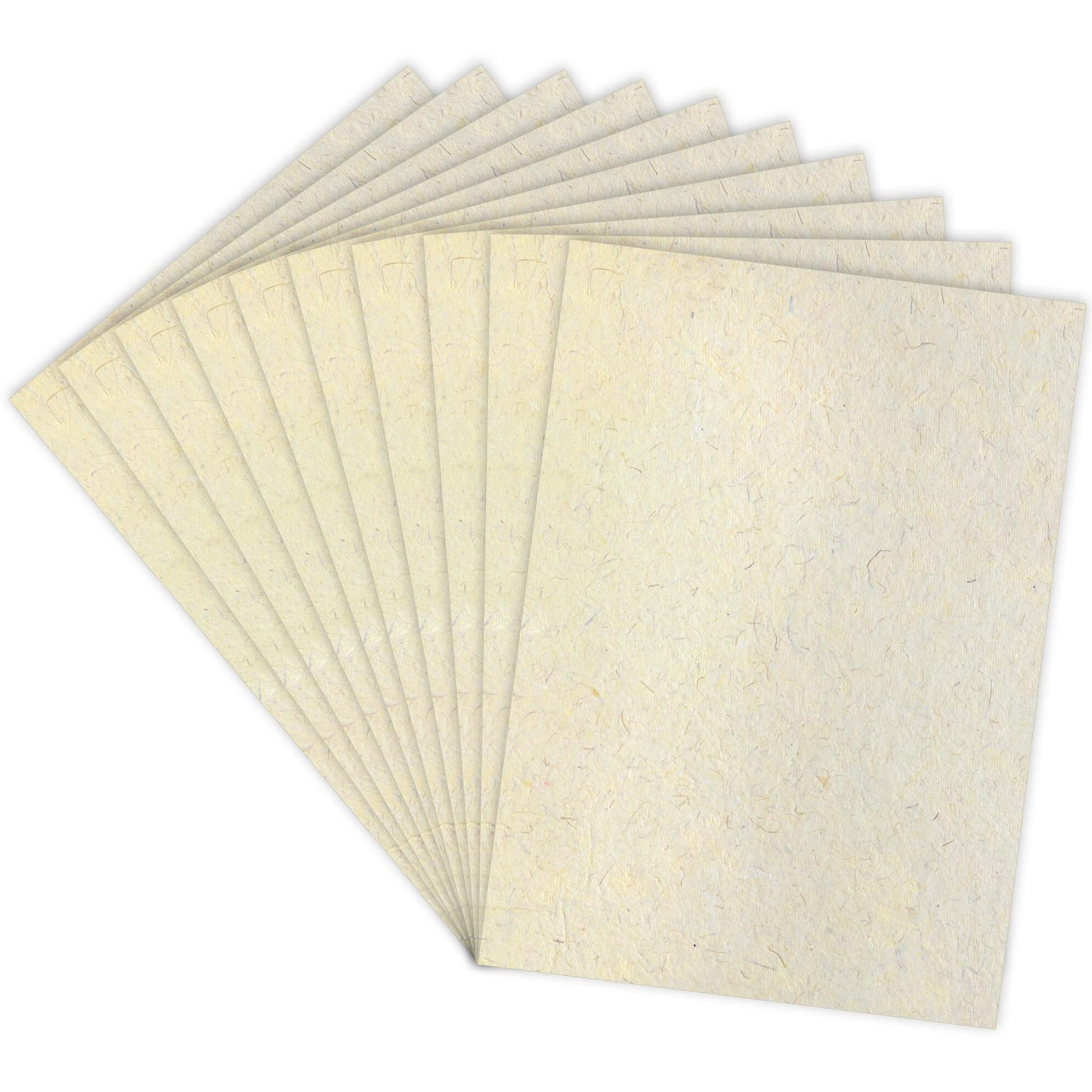 Lakeer A4 Handmade Paper-Watercolour Paper With Hemp, Pack Of 10 Sheets, 300 Gsm, 100% Virgin Cotton - Acid Free, Suitable For Wet Mediums, Ideal For Artists (Ivory)