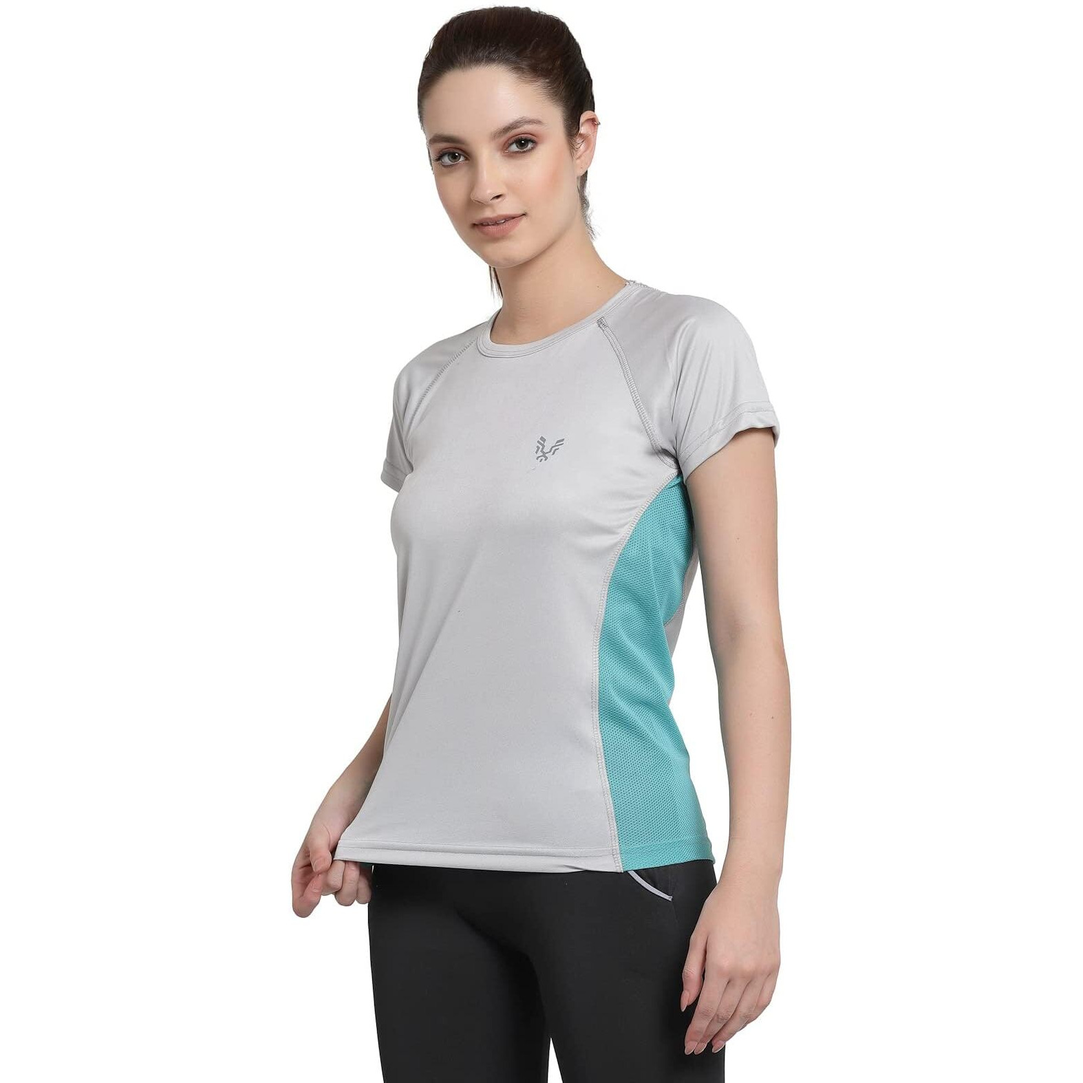 Uzarus Womens Dry Fit Workout Top Sports Gym Regular Fit T-Shirt (Xxl, Grey)