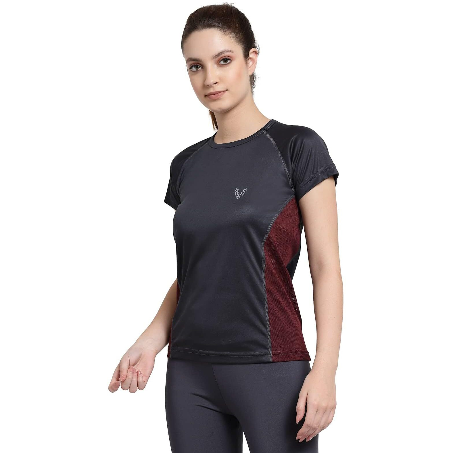Uzarus Womens Dry Fit Workout Top Sports Gym Regular Fit T-Shirt (Xxl, Stone)