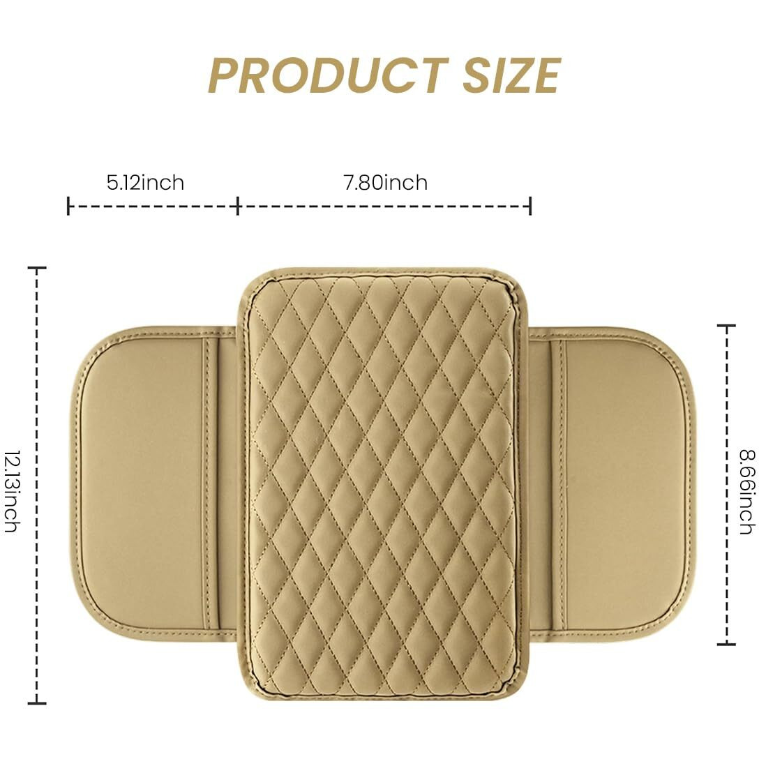 Sthira Upgraded Microfiber Leather Car Armrest Cushion Super Comfortable Car Armrest Cushion Pad With 2 Storage Bags Durable Center Console Armrest Pad Car Center Console Cover Fit For Most Vehicles