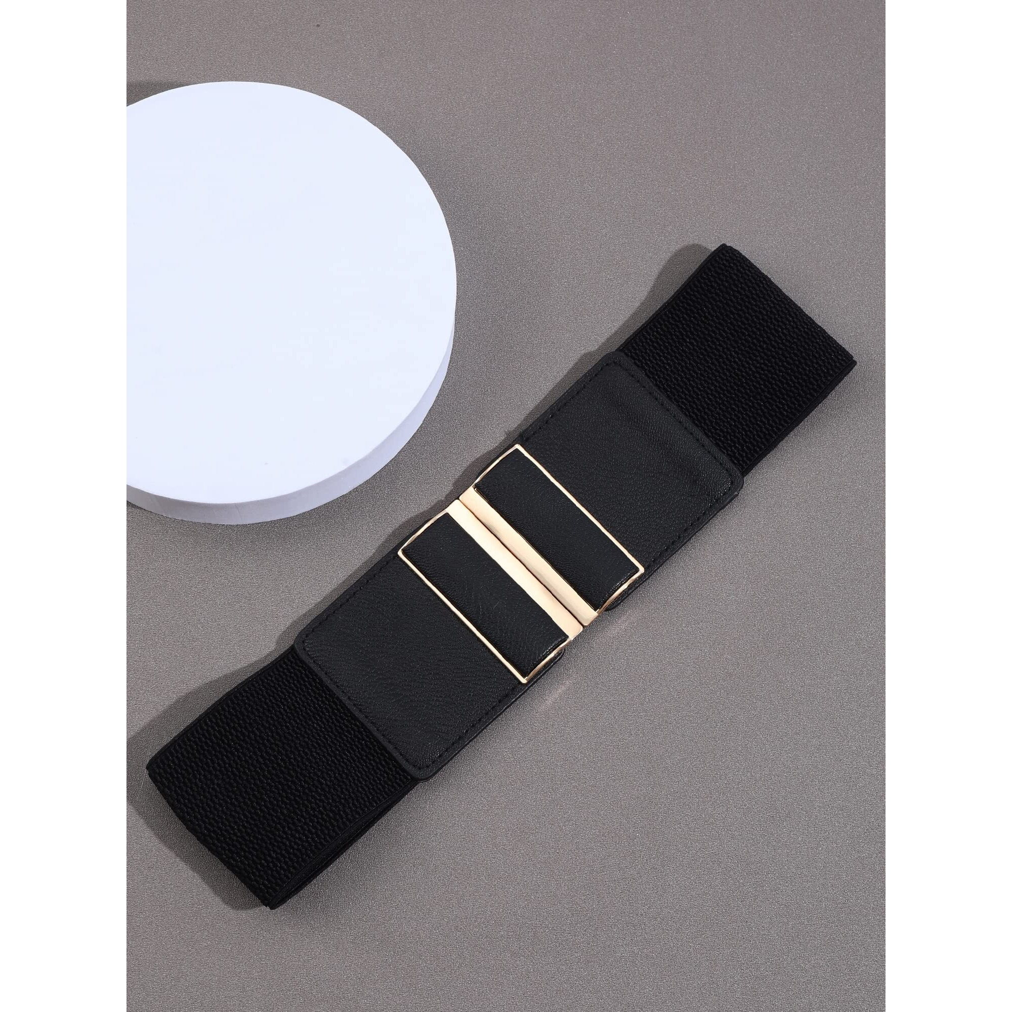 Shining Diva Fashion Latest Stylish Waist Belt For Women Dresses Jeans Skirts Hip Saree Western Traditional (Black 08)
