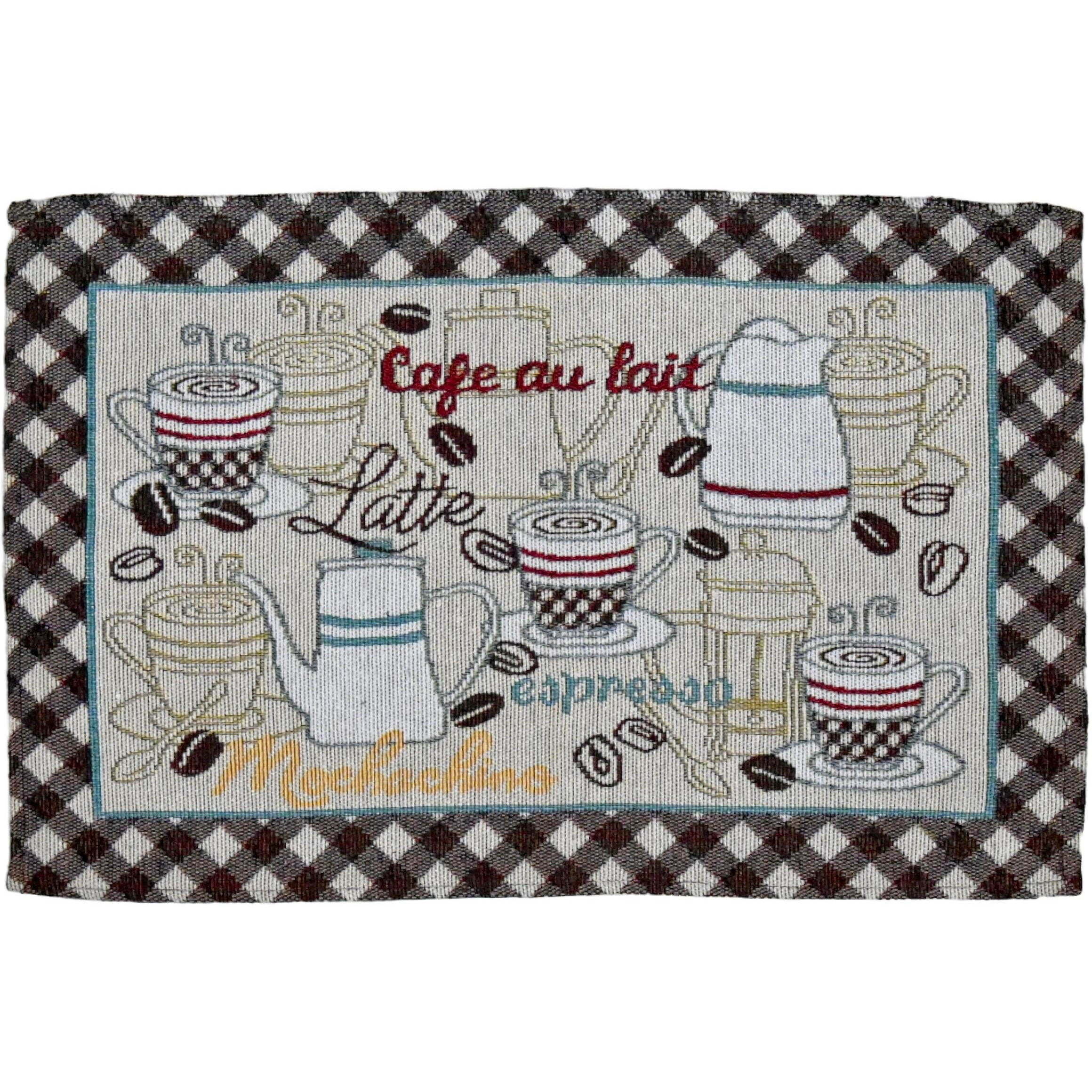 Prakartik By Induarts Latte Coffee Love Eco-Friendly Cotton Dining Table Mats  Reusable, Machine Washable, Everyday Use Multi Rectangular Placemats, Set Of 8 (33X47 Cm)