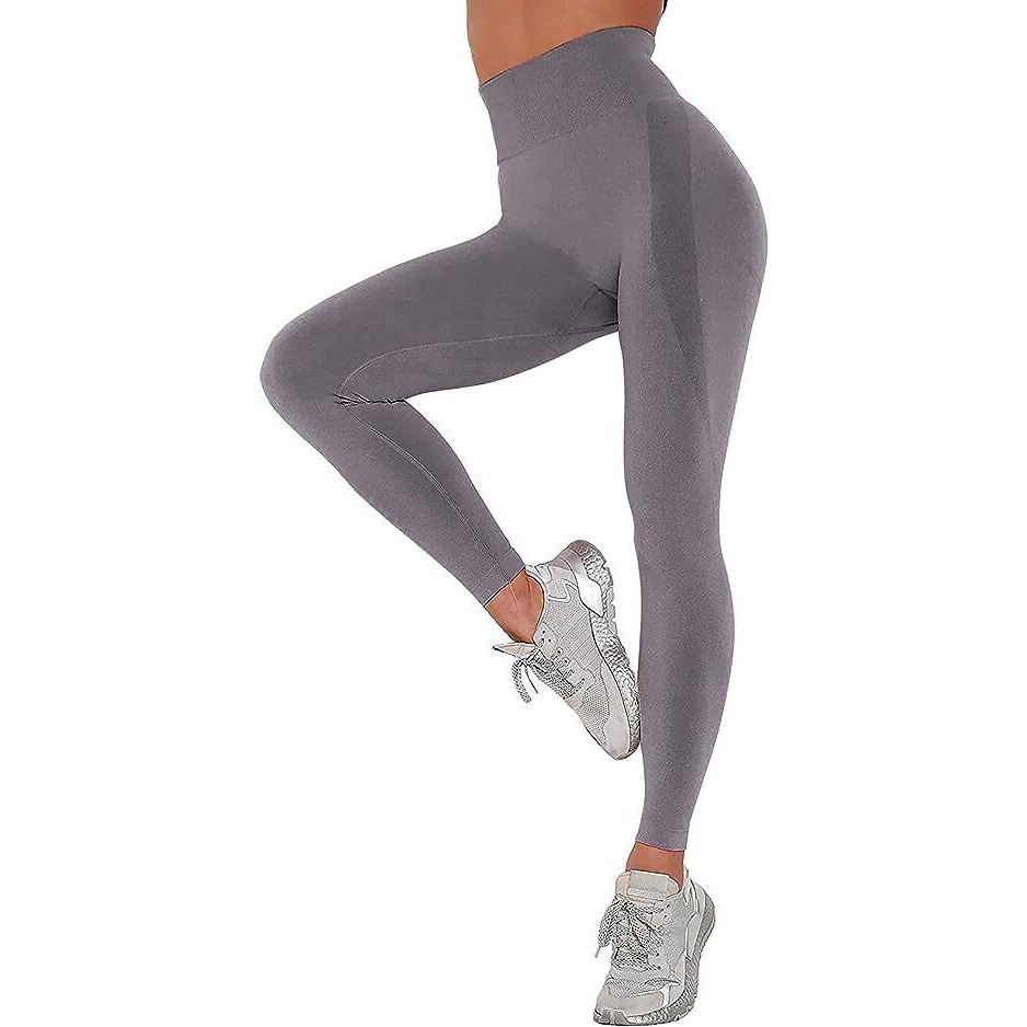 Alexvyan Xl Grey Skinny Fit Yoga Pants Gym Wear Leggings Ankle Length Workout Active Wear | Stretchable Workout Tights | High Rise Sports Fitness For Girls & Women- Nylon Fiber & Spandix