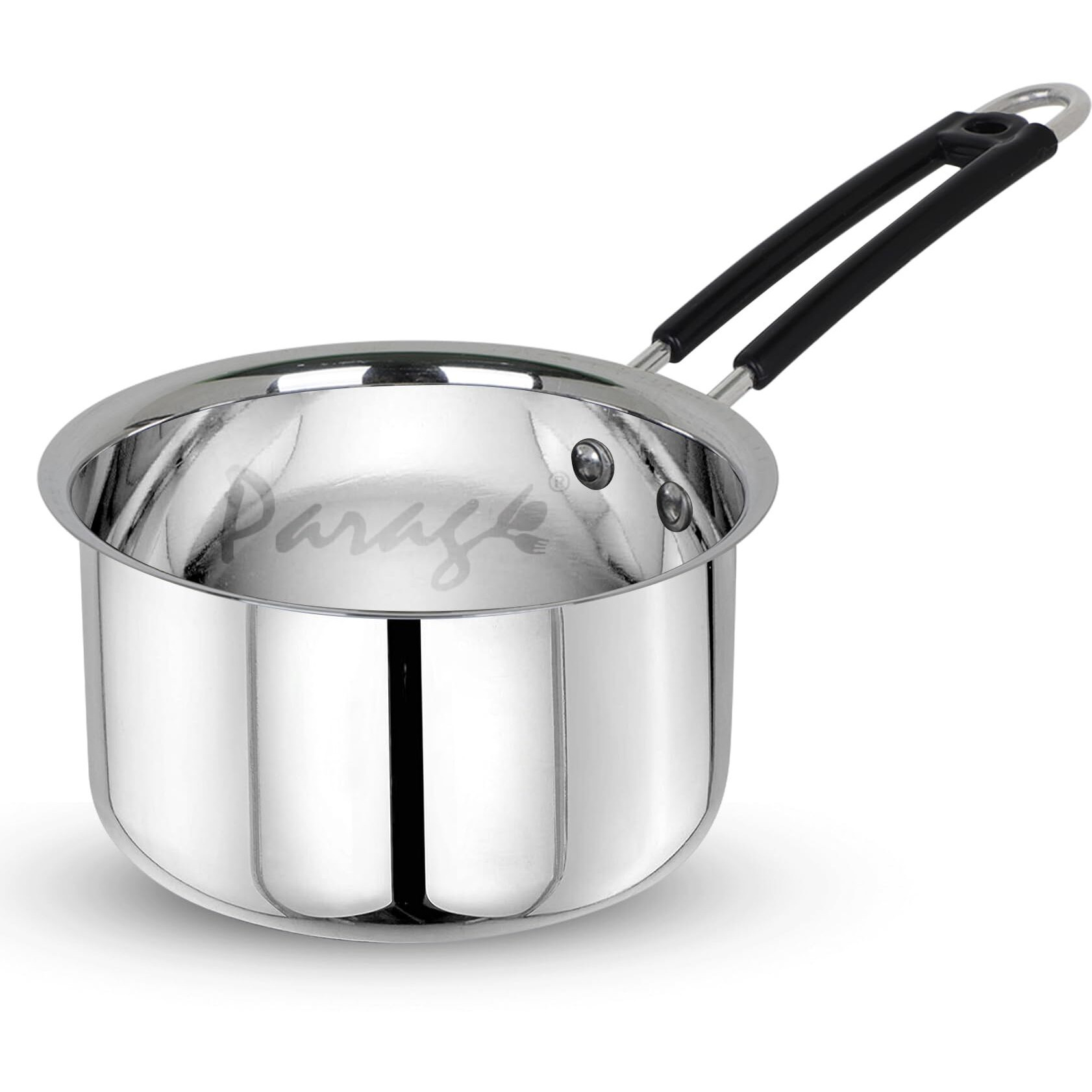 Parage 1 Pieces Stainless Steel Sauce Pan, Tea Pan, Milk Pan Heavy Guage, 1.75 Ltr With Heat-Resistant Wire Handle Induction & Gas Stove Friendly (Silver)