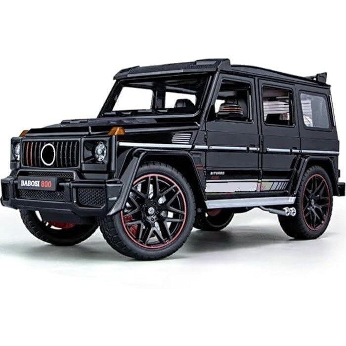 Manaki Enterprise 118 M-Benz Brabos 800 Alloy Metal Model Sports Car Exclusive Pull Back Die-Cast Toy Car With Openable Doors & Light Music Toys For Kids, Black